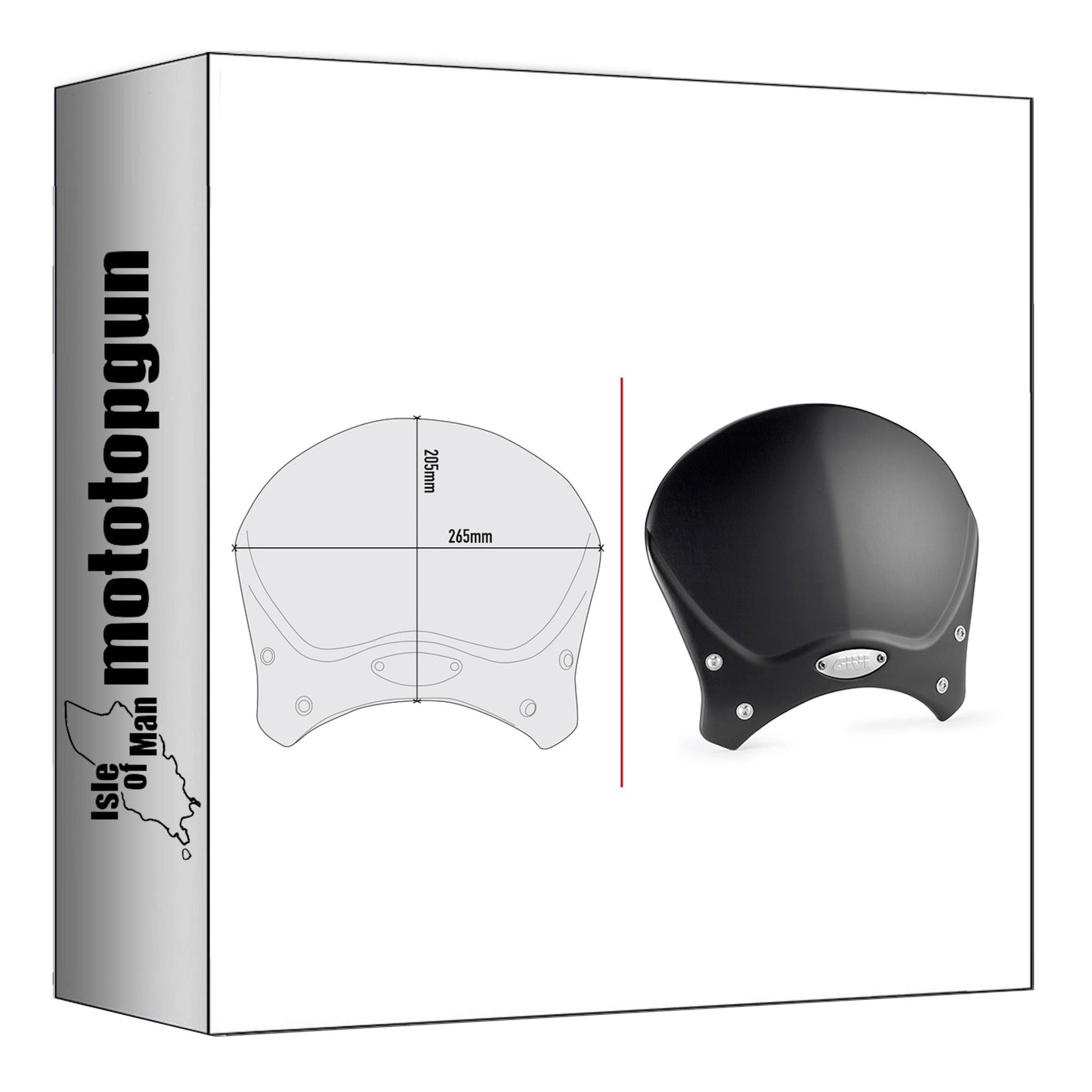 GIVI CUPOLINO RACE CAFE ALLUMINIO NERO 100ALB + ATACCO COMPATIBILE CON MOTO MORINI SEIEMMEZZO STR 650 22/24