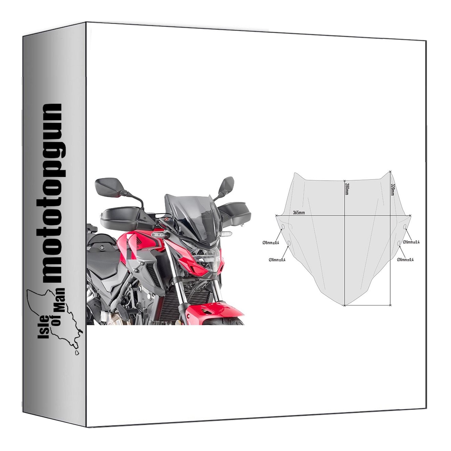 GIVI CUPOLINO FUMÉ 1176A + ATACCO COMPATIBILE CON CFMOTO 650 NK 21/24