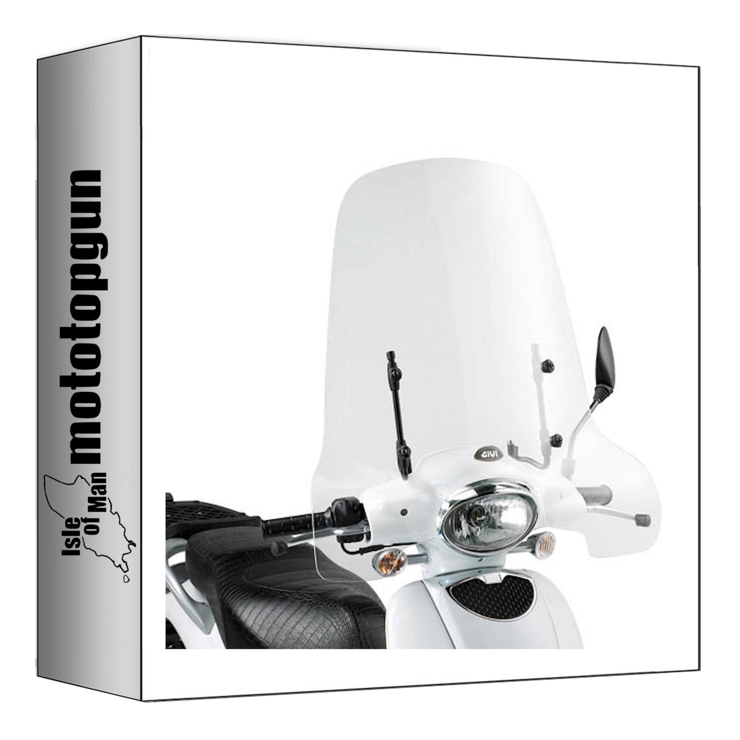 GIVI PARABREZZA TRASPARENTE 153A + ATACCO COMPATIBILE CON APRILIA SCARABEO 50-100 09/13