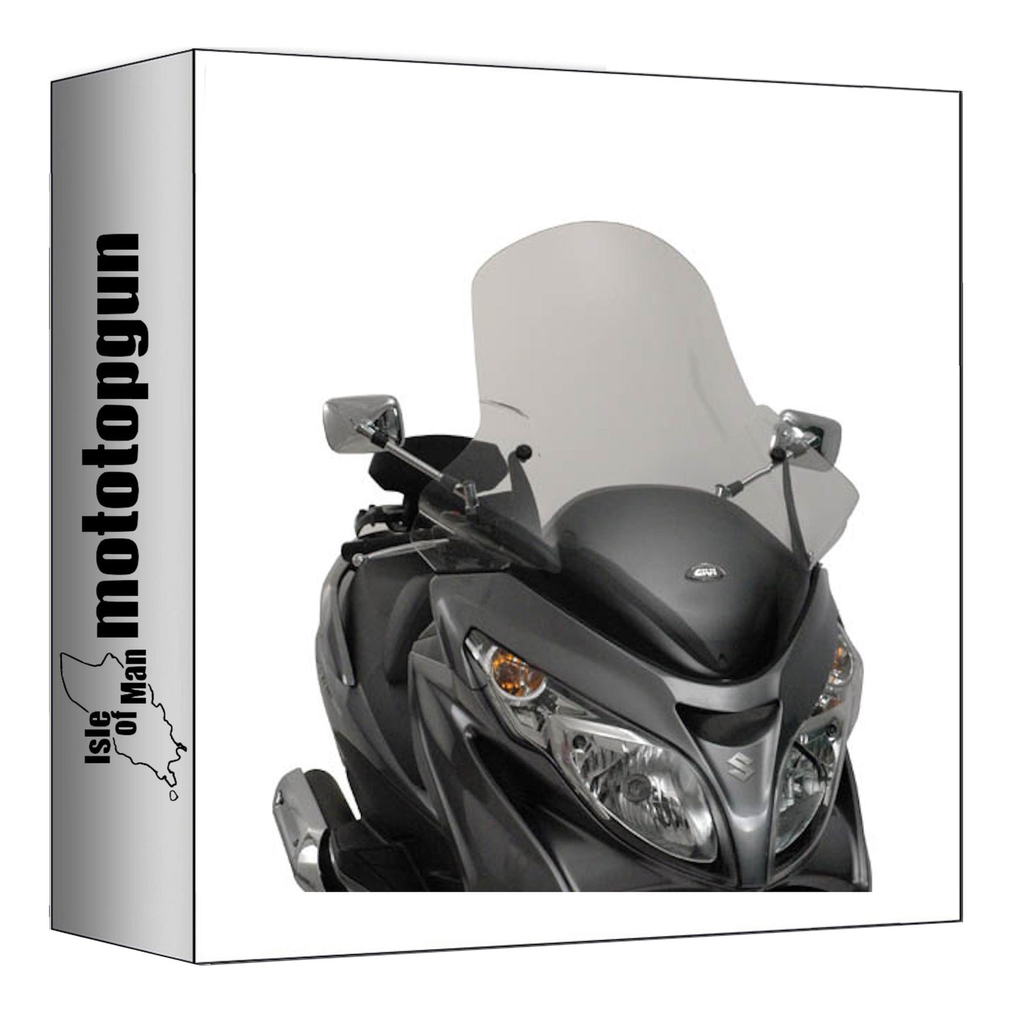 GIVI PARABREZZA TRASPARENTE 266DT + ATACCO COMPATIBILE CON SUZUKI BURGMAN 400 K7-K8-K9 06/16
