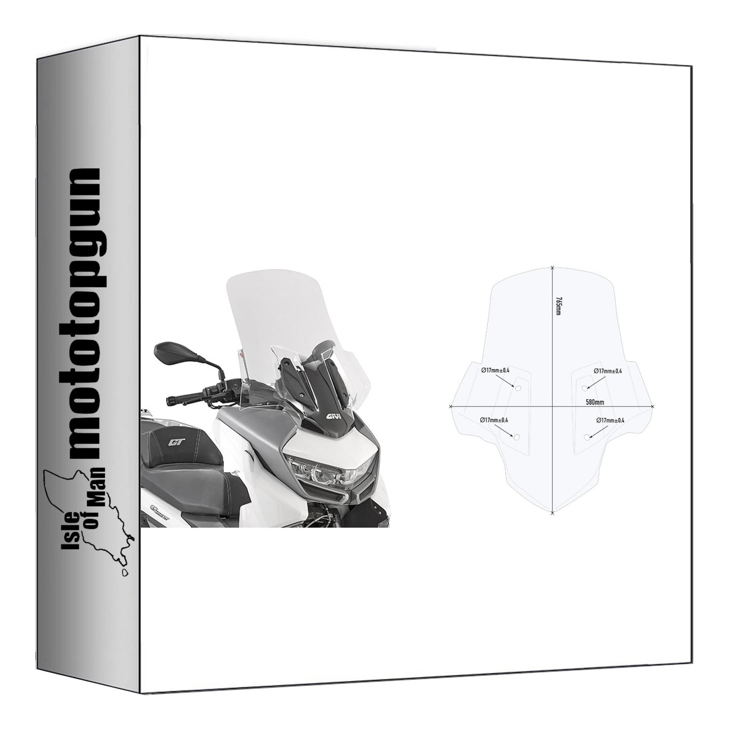 GIVI CUPOLINO TRASPARENTE 5132DT + ATACCO COMPATIBILE CON BMW C 400 GT 19/24