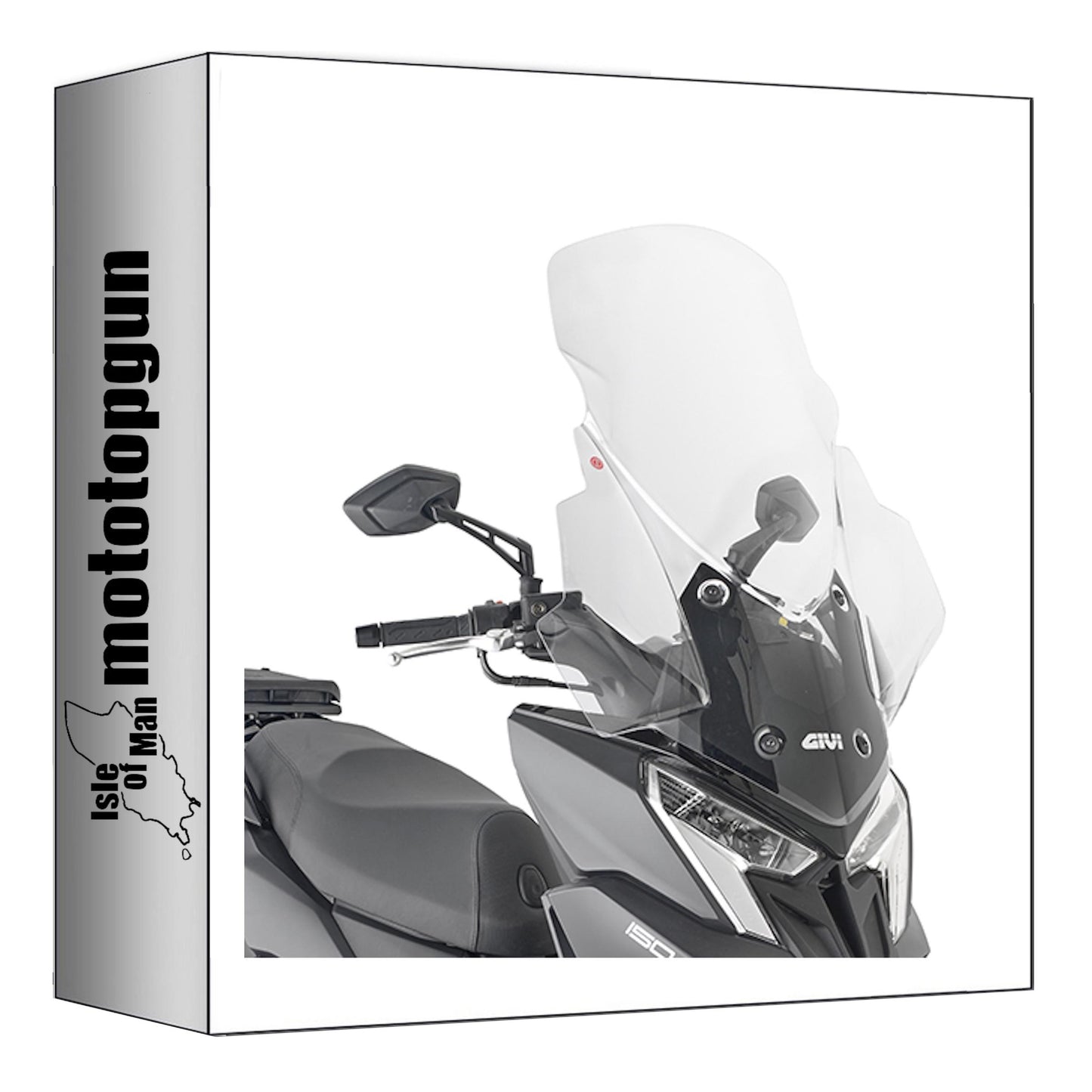 GIVI PARABREZZA TRASPARENTE 6121DT + ATACCO COMPATIBILE CON KYMCO DINK R 125-150 TUNNEL 23/24