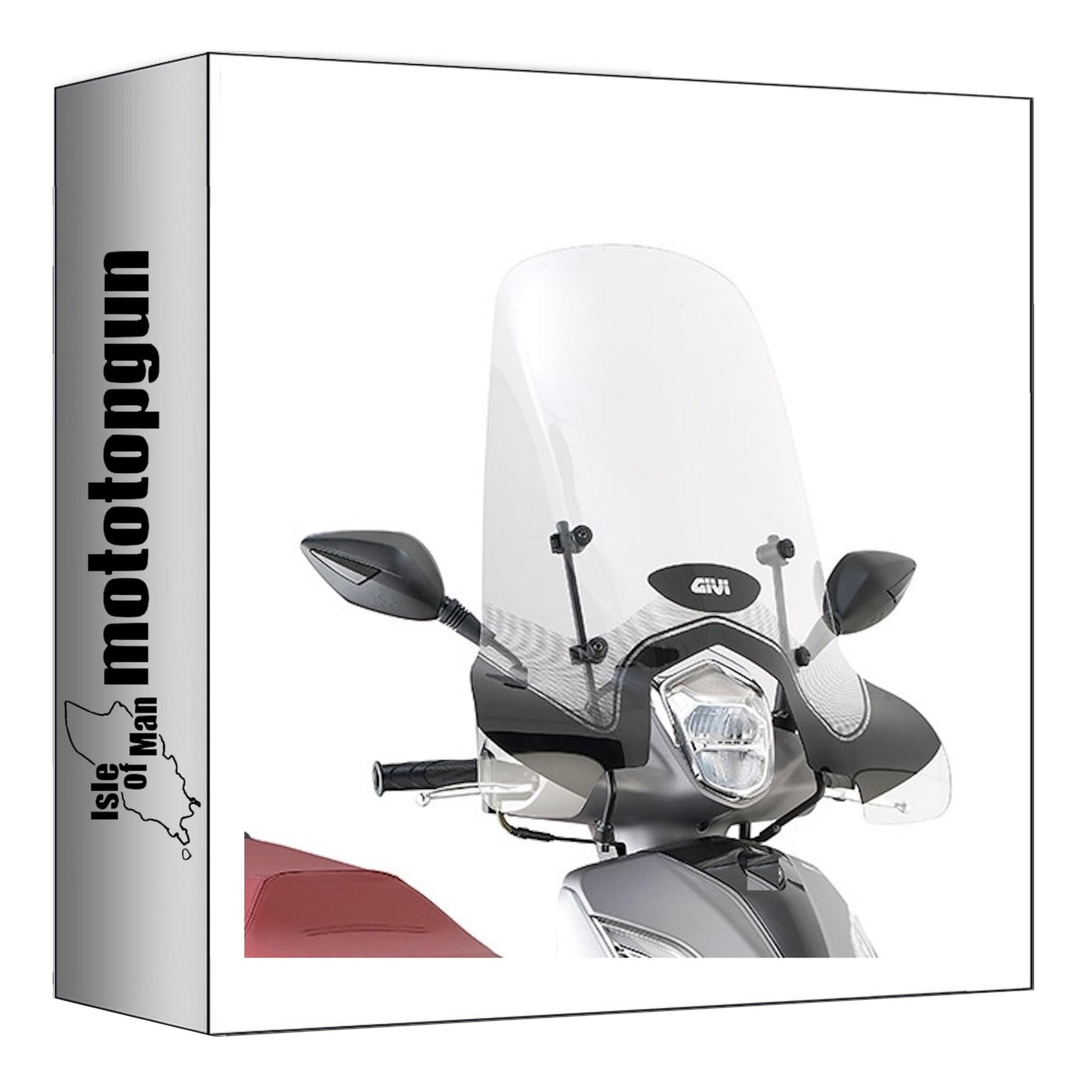 GIVI PARABREZZA TRASPARENTE 7067A + ATACCO COMPATIBILE CON SYM SYMPHONY ST 50-125-200 21/24