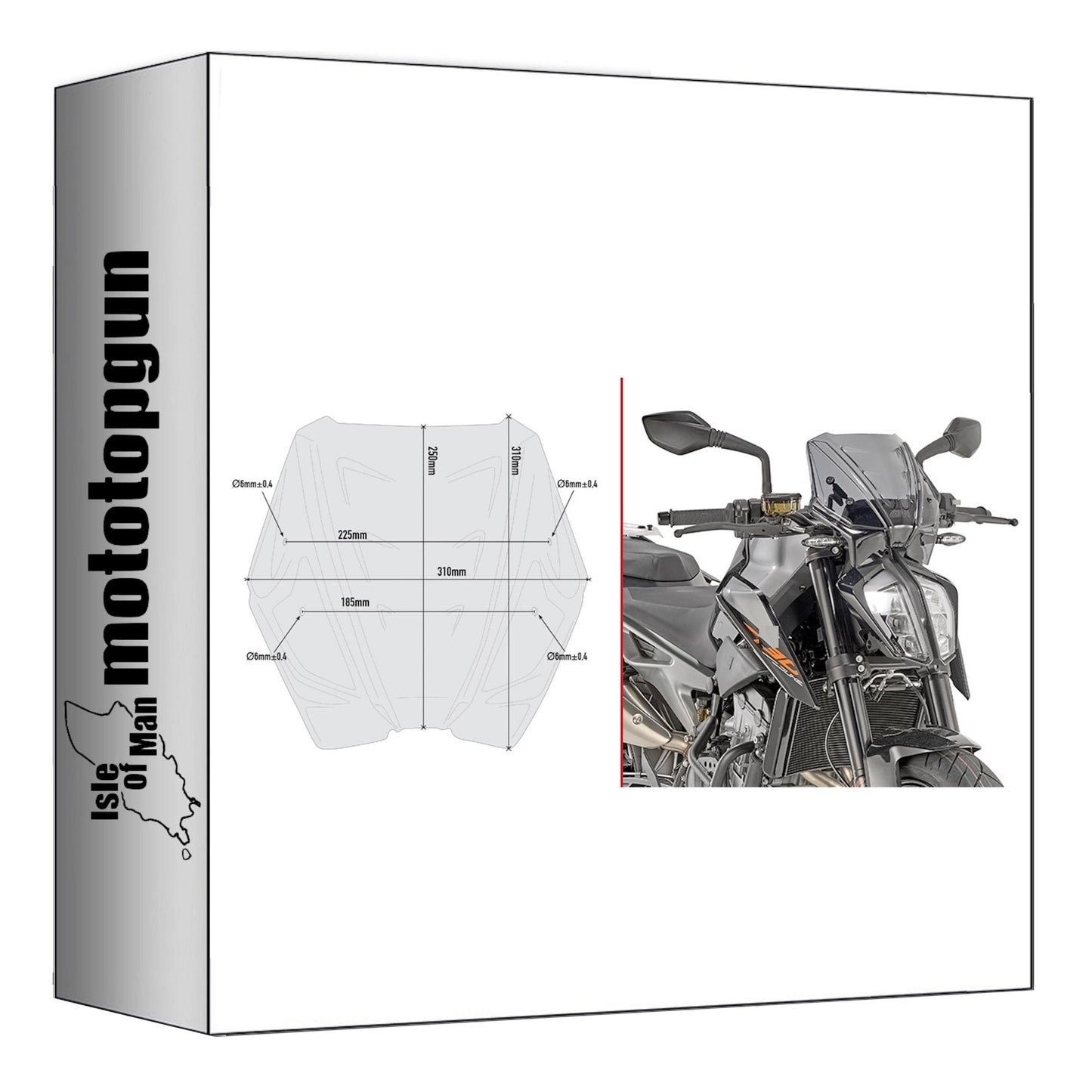 GIVI CUPOLINO FUMÉ A7708 COMPATIBILE CON KTM 890 DUKE R 21/23