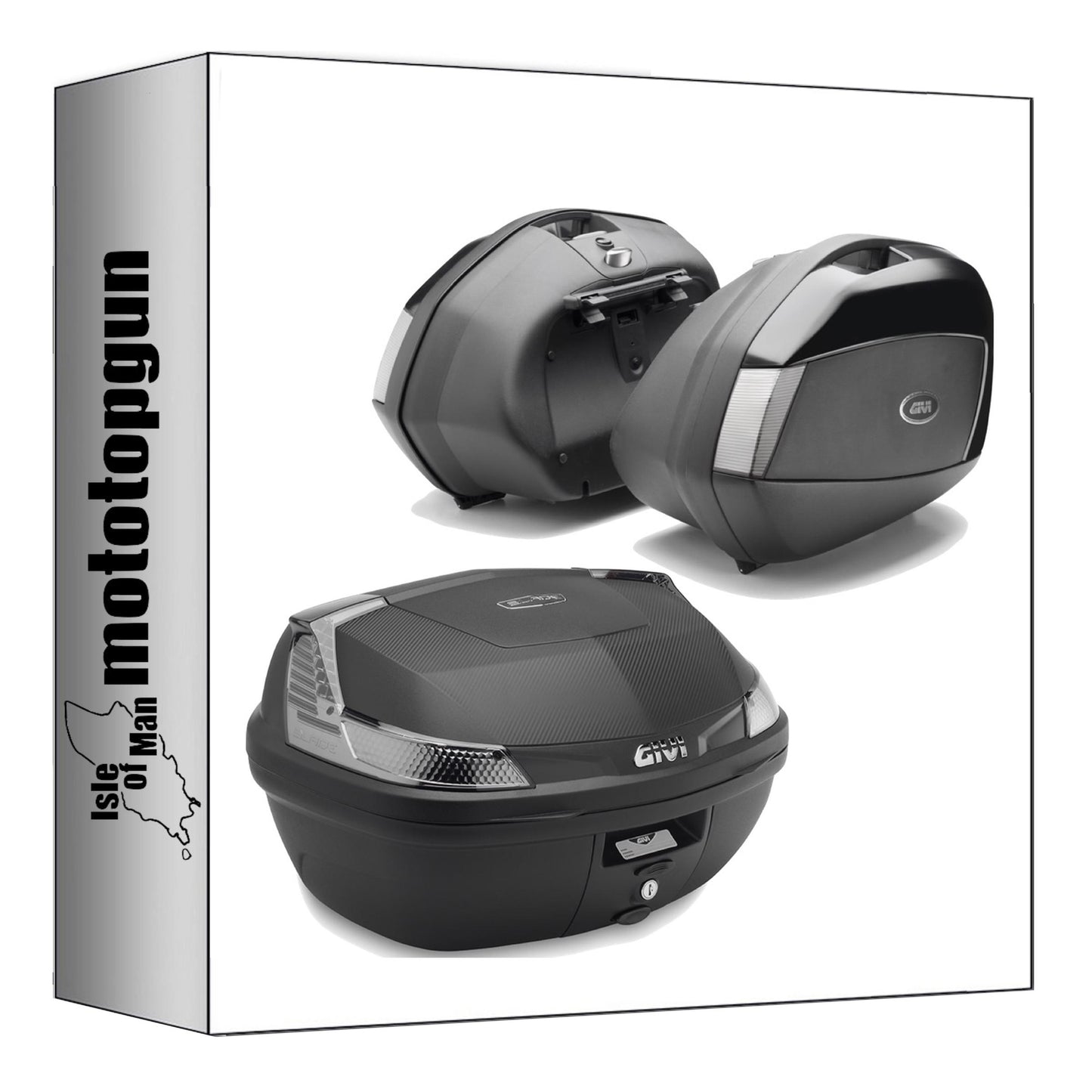 GIVI BAULETTO B47NTML + VALIGIE LATERALI V35NT BLADE NERO TECH 117 LT + ATACCO COMPATIBILE CON HONDA CB 500 X 13/16