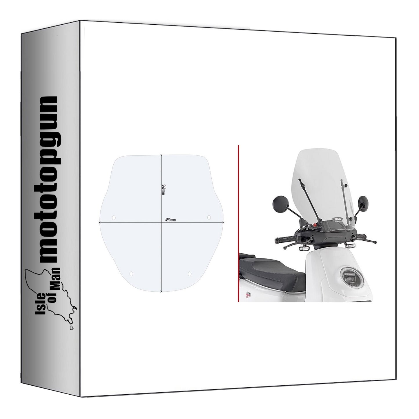 GIVI PARABREZZA TRASPARENTE D1181ST + ATACCO COMPATIBILE CON PIAGGIO PIAGGIO 1 21/23
