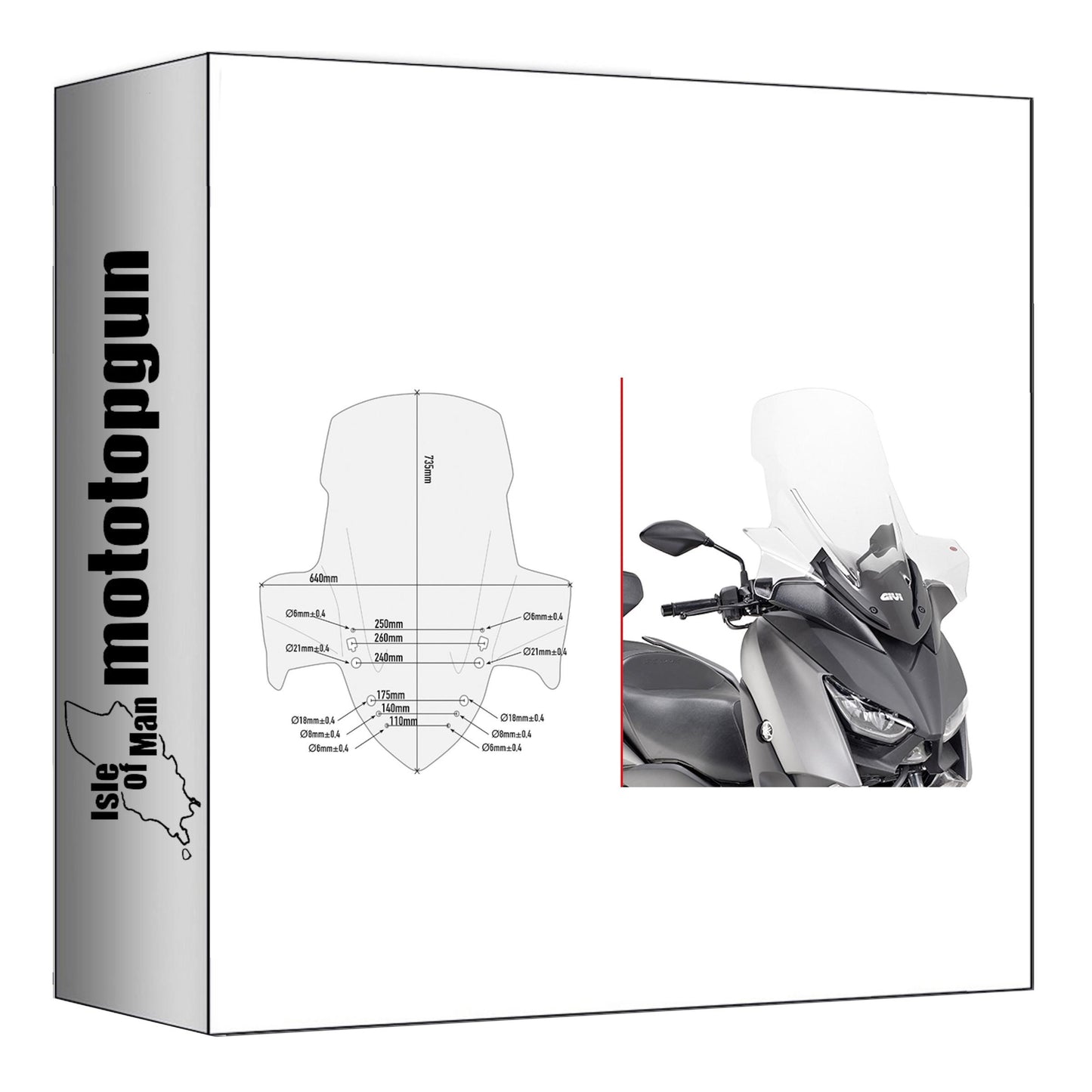 GIVI PARABREZZA TRASPARENTE D2136ST COMPATIBILE CON YAMAHA X-MAX 125 18/22