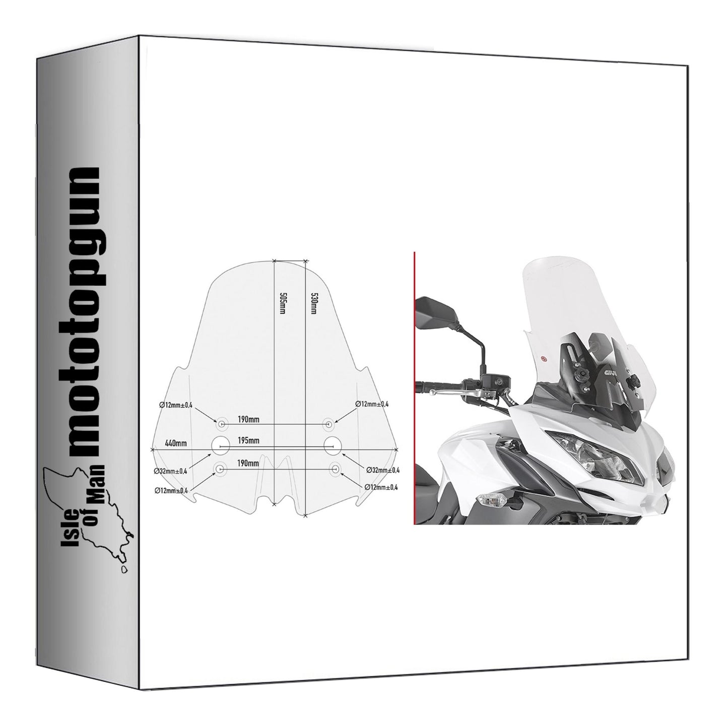 GIVI CUPOLINO TRASPARENTE D4122ST COMPATIBILE CON KAWASAKI VERSYS 650 15/21