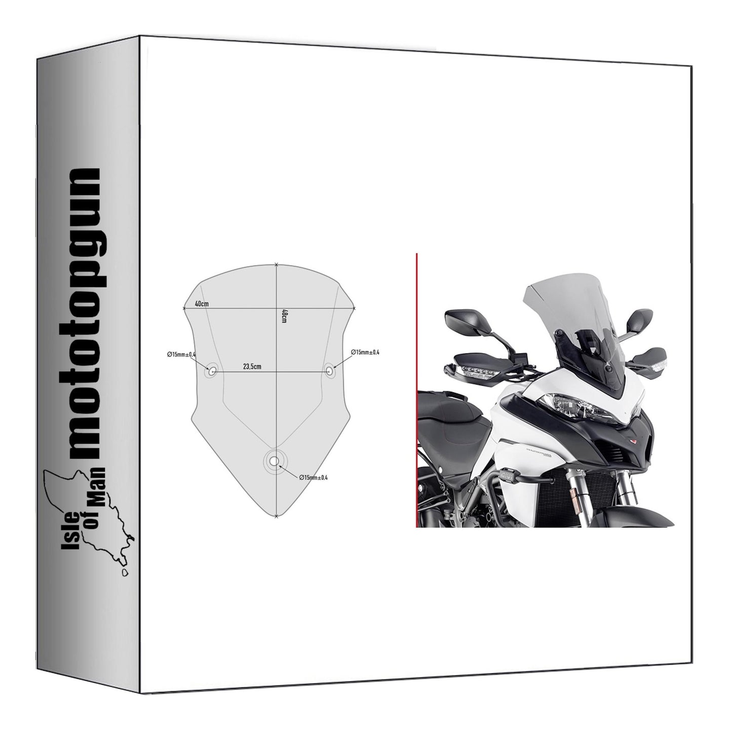 GIVI CUPOLINO FUMÉ D7406S COMPATIBILE CON DUCATI MULTISTRADA 1200 15/18