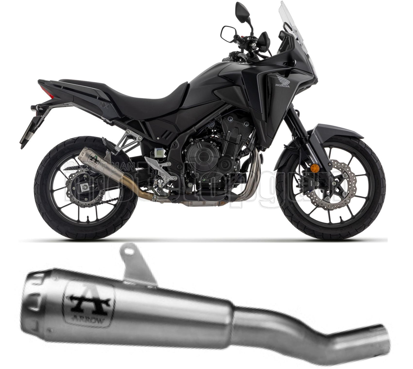 SCARICO OMOLOGATO ARROW PRO-RACE IN NICHROM CON FONDELLO IN INOX COMPATIBILE CON HONDA NX 500 2024
