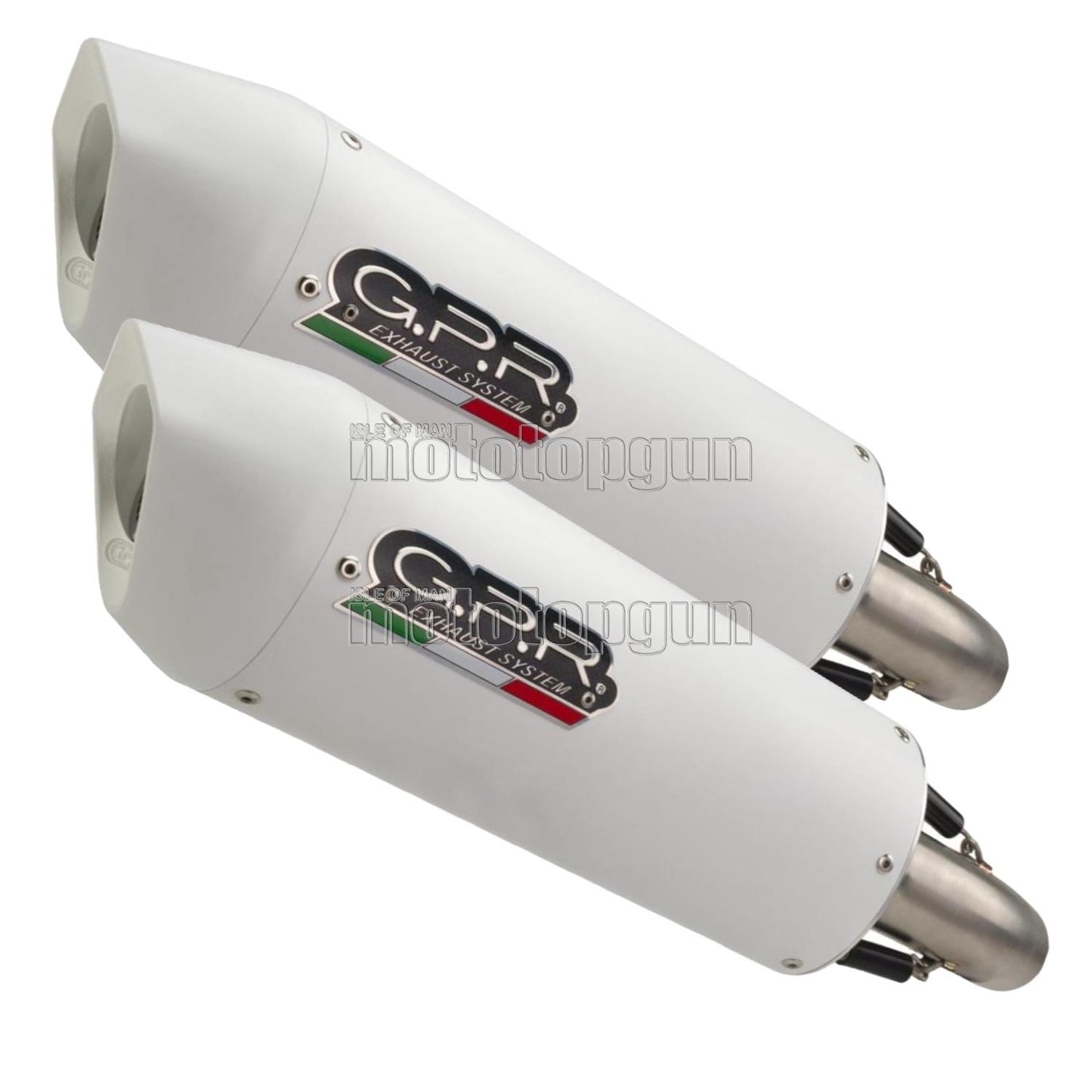 SCARICO GPR OMOLOGATO CATALIZZATO DOPPIO TERMINALE ALLUMINIO BIANCO ALBUS CERAMIC , DB-KILLER INCLUSO , CAT.79.ALB COMPATIBILE CON KTM SUPERDUKE 990 - R ( LC8) 04/12