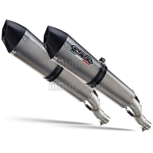 SCARICO GPR OMOLOGATO CATALIZZATO DOPPIO TERMINALE TITANIO GPE ANNIVERSARY , DB-KILLER INCLUSO , CAT.44.GPAN.TO COMPATIBILE CON APRILIA TUONO R 1000 FACTORY 06/10