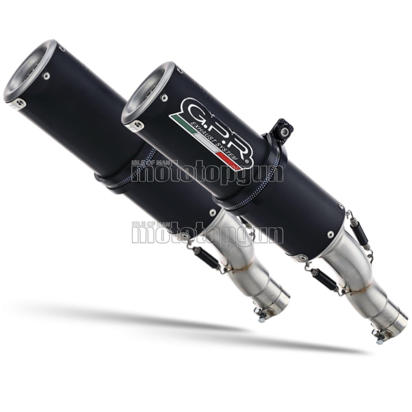 SCARICO GPR OMOLOGATO CATALIZZATO DOPPIO TERMINALE TITANIO NERO M3 , DB-KILLER INCLUSO , D.83.M3.BT COMPATIBILE CON DUCATI MONSTER 1100 09/10