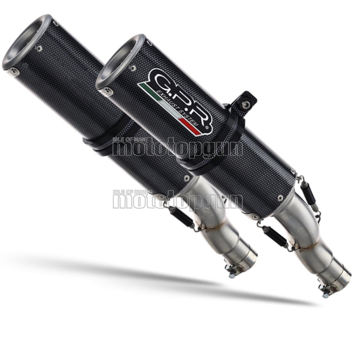 SCARICO GPR OMOLOGATO DOPPIO TERMINALE CARBON LOOK M3 , DB-KILLER INCLUSO , H.61.M3.PP COMPATIBILE CON HONDA VTR 1000 SP-2 02/06