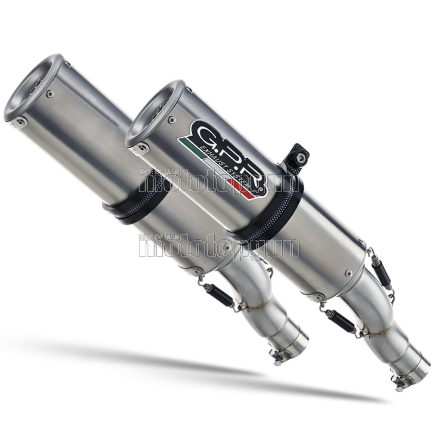 SCARICO GPR OMOLOGATO CATALIZZATO DOPPIO TERMINALE ACCIAIO M3 , DB-KILLER INCLUSO , D.77.M3.INOX COMPATIBILE CON DUCATI MONSTER 696 08/14