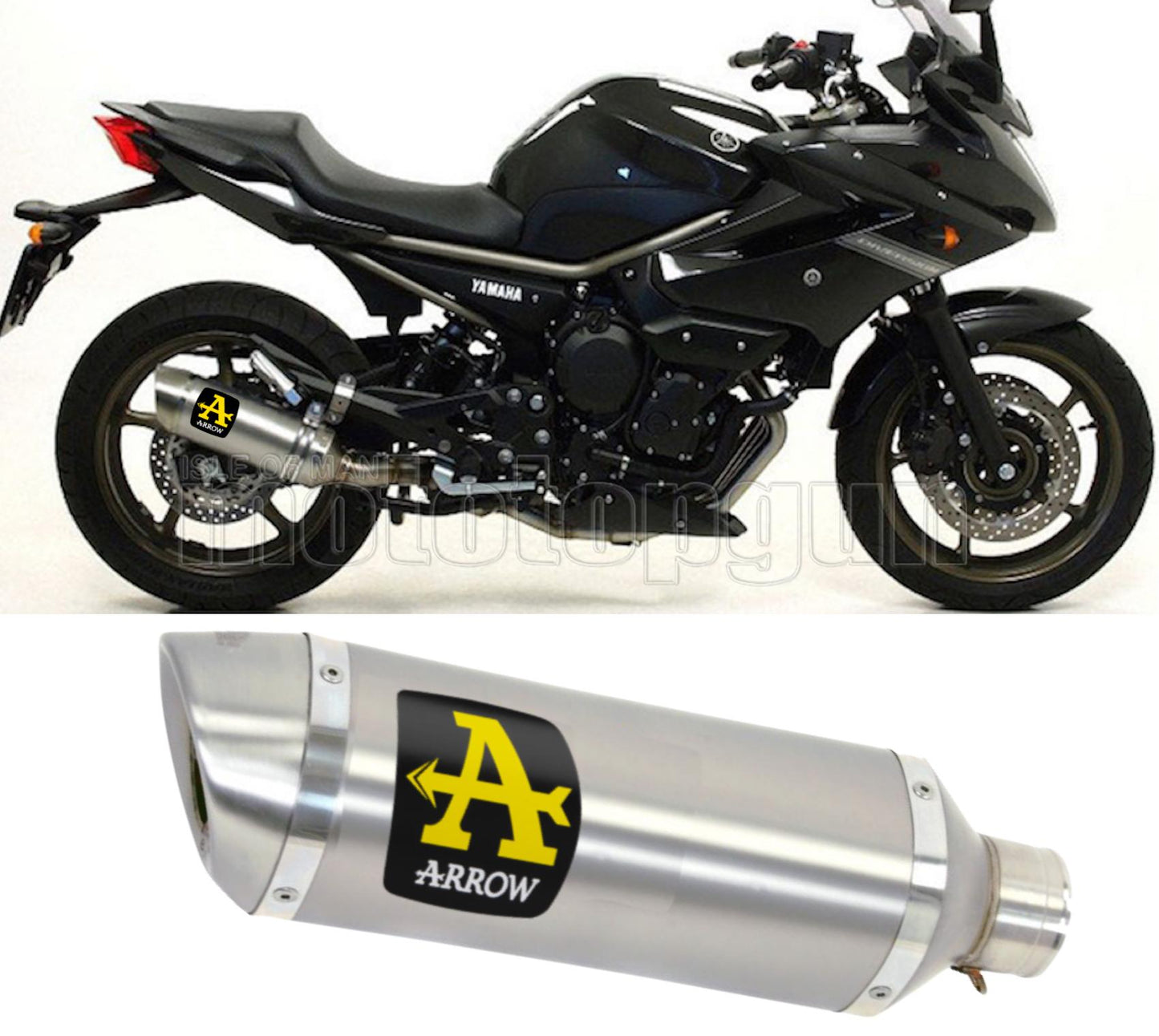 SCARICO COMPLETO OMOLOGATO OPEN ARROW THUNDER IN ALLUMINIO CON FONDELLO IN INOX COMPATIBILE CON YAMAHA XJ6 DIVERSION 09/15