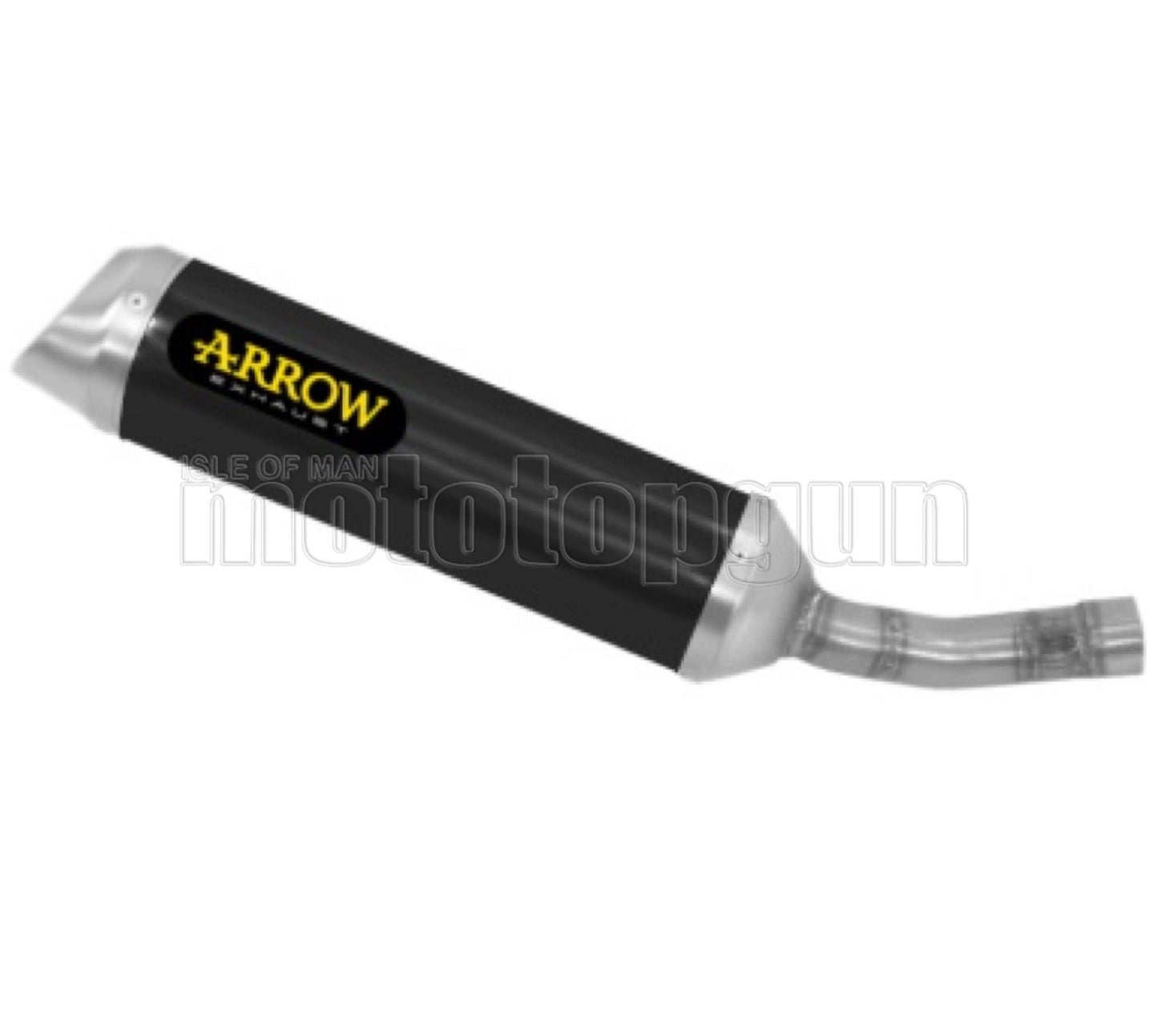 COLLETTORE OPEN ARROW THUNDER IN ALLUMINIO NERO CON FONDELLO IN INOX COMPATIBILE CON YAMAHA YZF R125 R-125 19/20