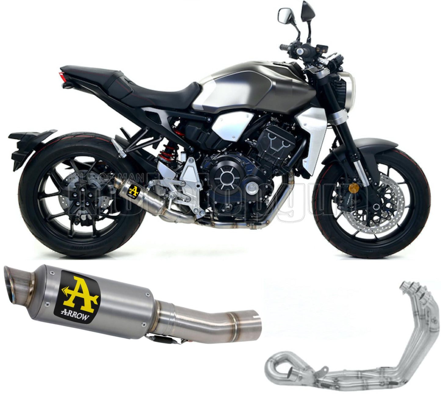 SCARICO COMPLETO OMOLOGATO CATALIZZATO ARROW GP2 GP-2 IN TITANIO CON FONDELLO IN TITANIO COMPATIBILE CON HONDA CB 1000 R 18/23