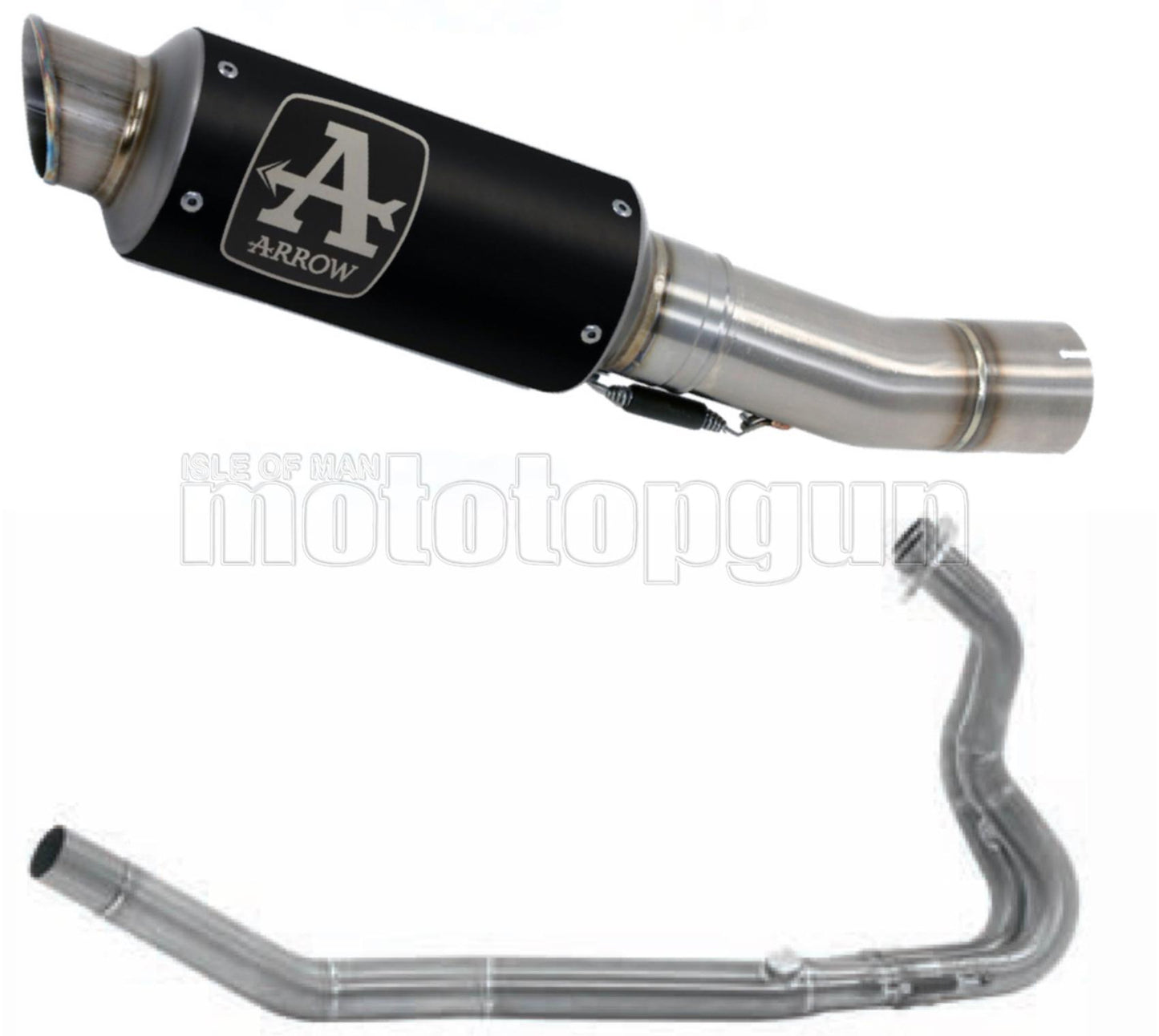 SCARICO COMPLETO OMOLOGATO CATALIZZATO ARROW GP2 GP-2 IN NICHROM NERO CON FONDELLO IN INOX COMPATIBILE CON KAWASAKI Z400 Z-400 19/20
