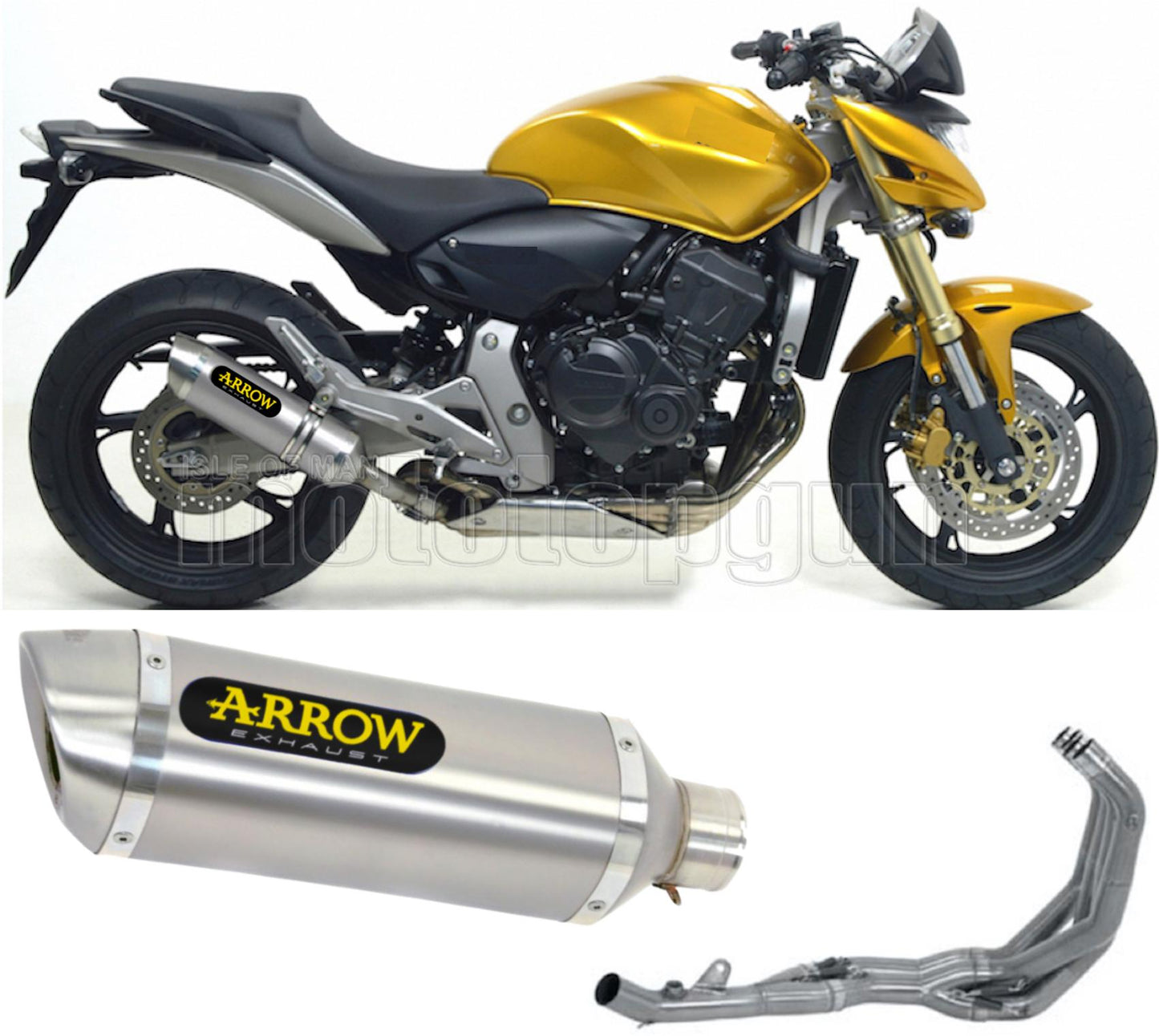SCARICO COMPLETO OMOLOGATO OPEN ARROW THUNDER IN ALLUMINIO CON FONDELLO IN INOX COMPATIBILE CON HONDA CB 600 F HORNET 07/13