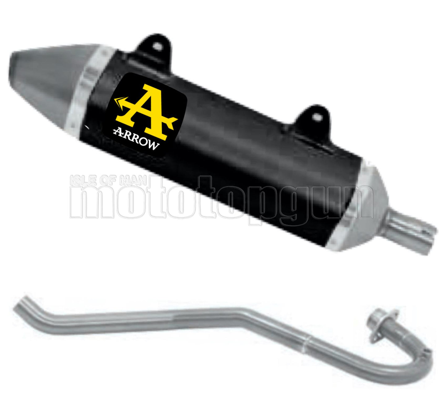 COLLETTORE OPEN ARROW THUNDER IN ALLUMINIO NERO CON FONDELLO IN INOX COMPATIBILE CON MALAGUTI XSM 125 4T 19/20