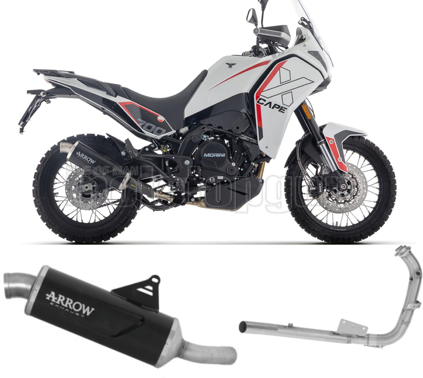 ARROW SCARICO COMPLETO OMOLOGATO OPEN INDY-RACE EVO ALLUMINIO FONDELLO CARBY COMPATIBILE CON MOTO MORINI X-CAPE 700 2025