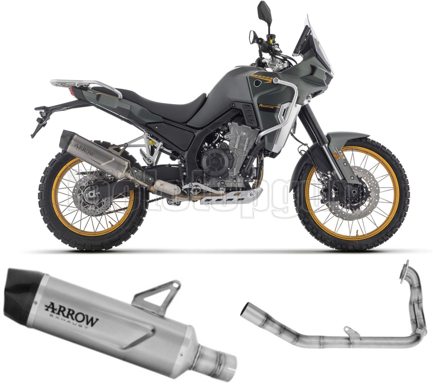 SCARICO OMOLOGATO ARROW INDY-RACE EVO IN TITANIO CON FONDELLO IN CARBY COMPATIBILE CON KOVE 800 X PRO 2024
