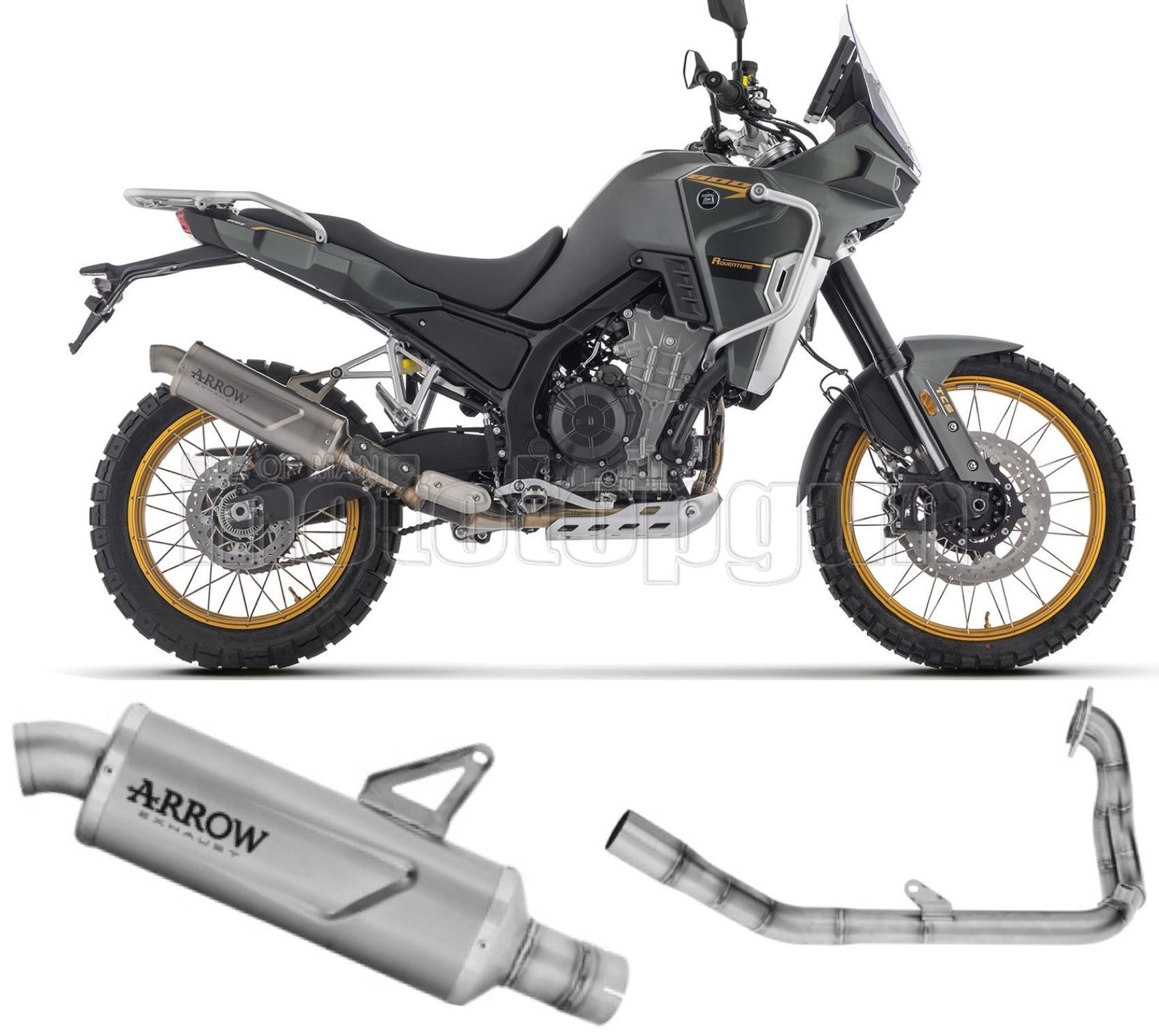 SCARICO OMOLOGATO ARROW INDY-RACE EVO IN TITANIO COMPATIBILE CON KOVE 800 X PRO 2024