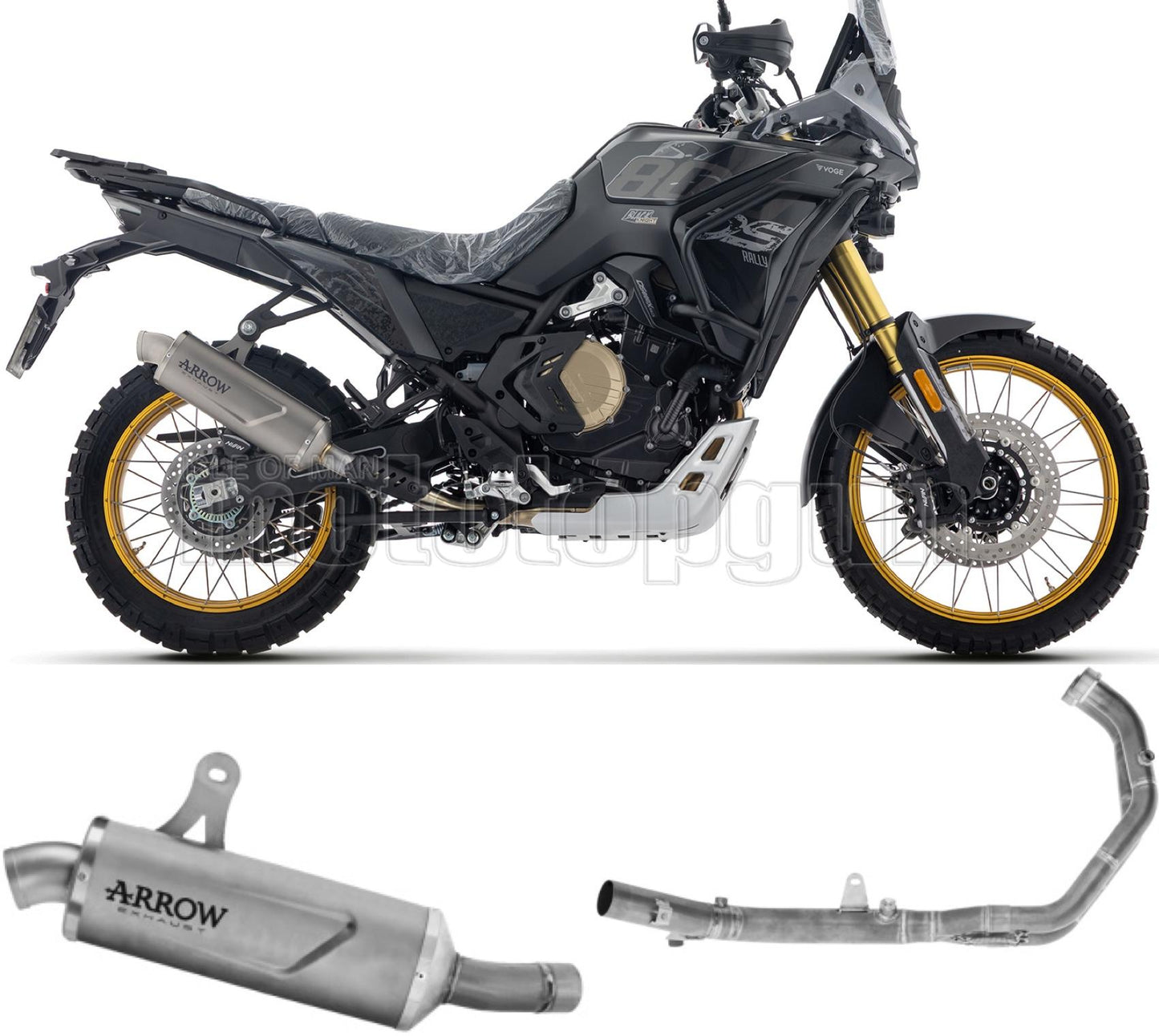 ARROW SCARICO COMPLETO OMOLOGATO OPEN INDY-RACE EVO ALLUMINIO NERO FONDELLO CARBY COMPATIBILE CON VOGE VALICO 800 DSX RALLY 25/26