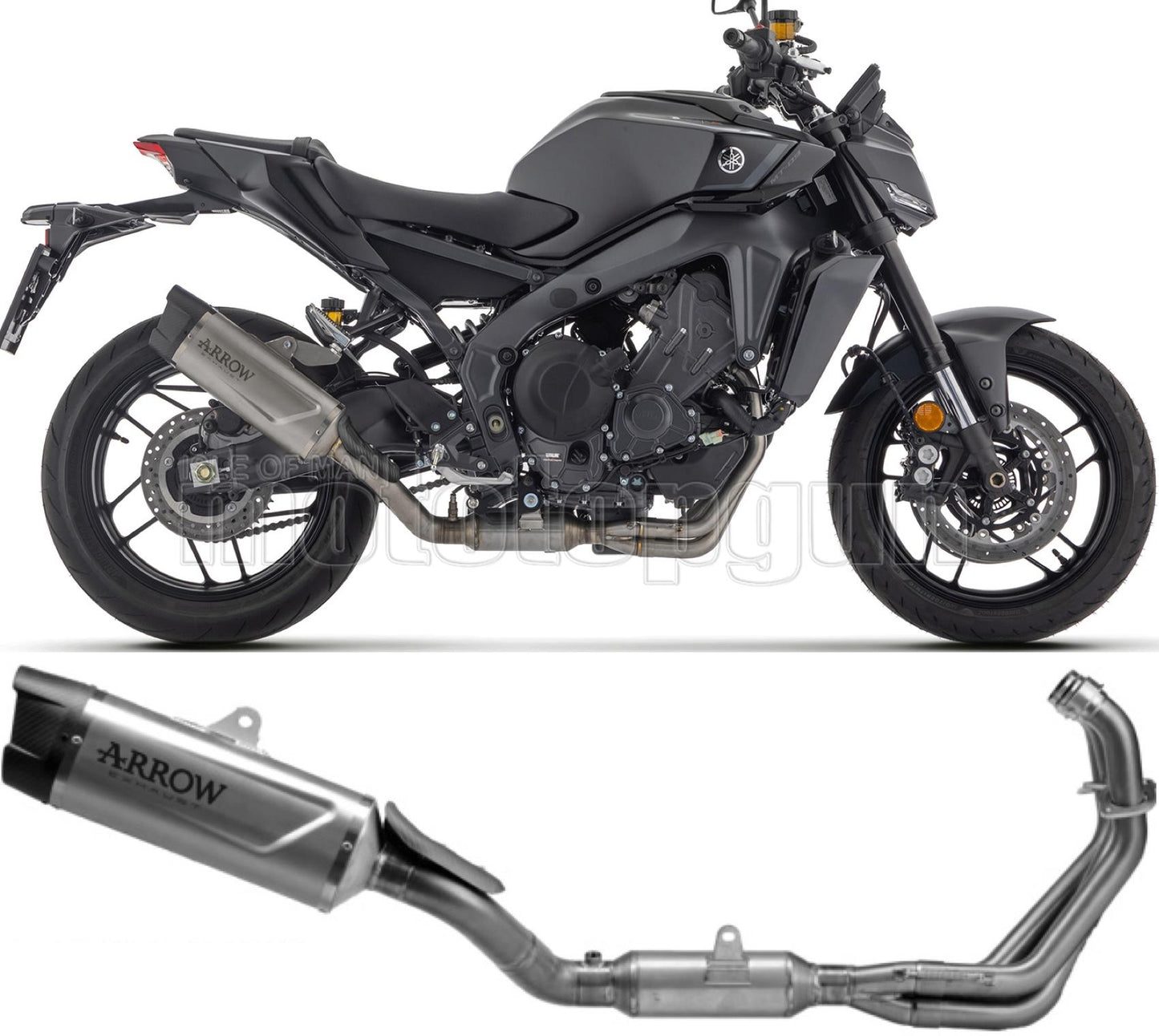 ARROW SCARICO COMPLETO OMOLOGATO OPEN INDY-RACE EVO TITANIO FONDELLO CARBY COMPATIBILE CON YAMAHA MT09 MT-09 SP 35KW 24/25