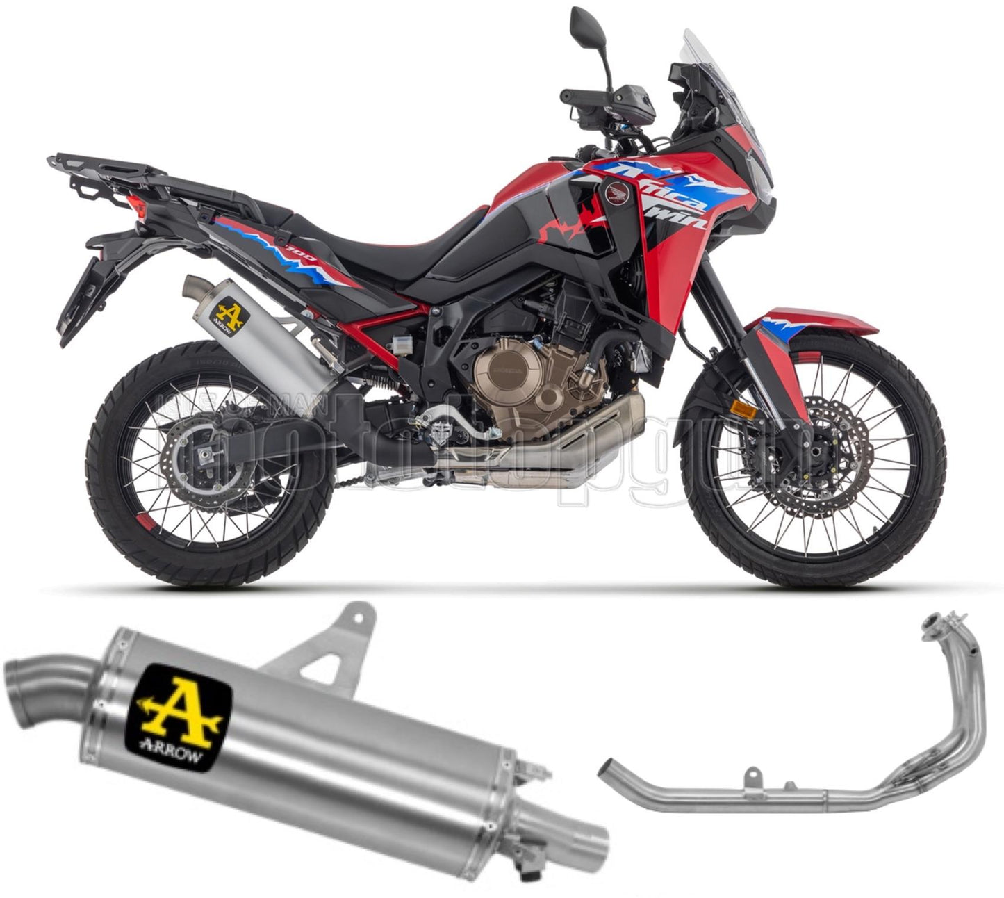 SCARICO OMOLOGATO ARROW MAXI RACE-TECH IN ALLUMINIO COMPATIBILE CON HONDA AFRICA TWIN CRF 1100 L 2024