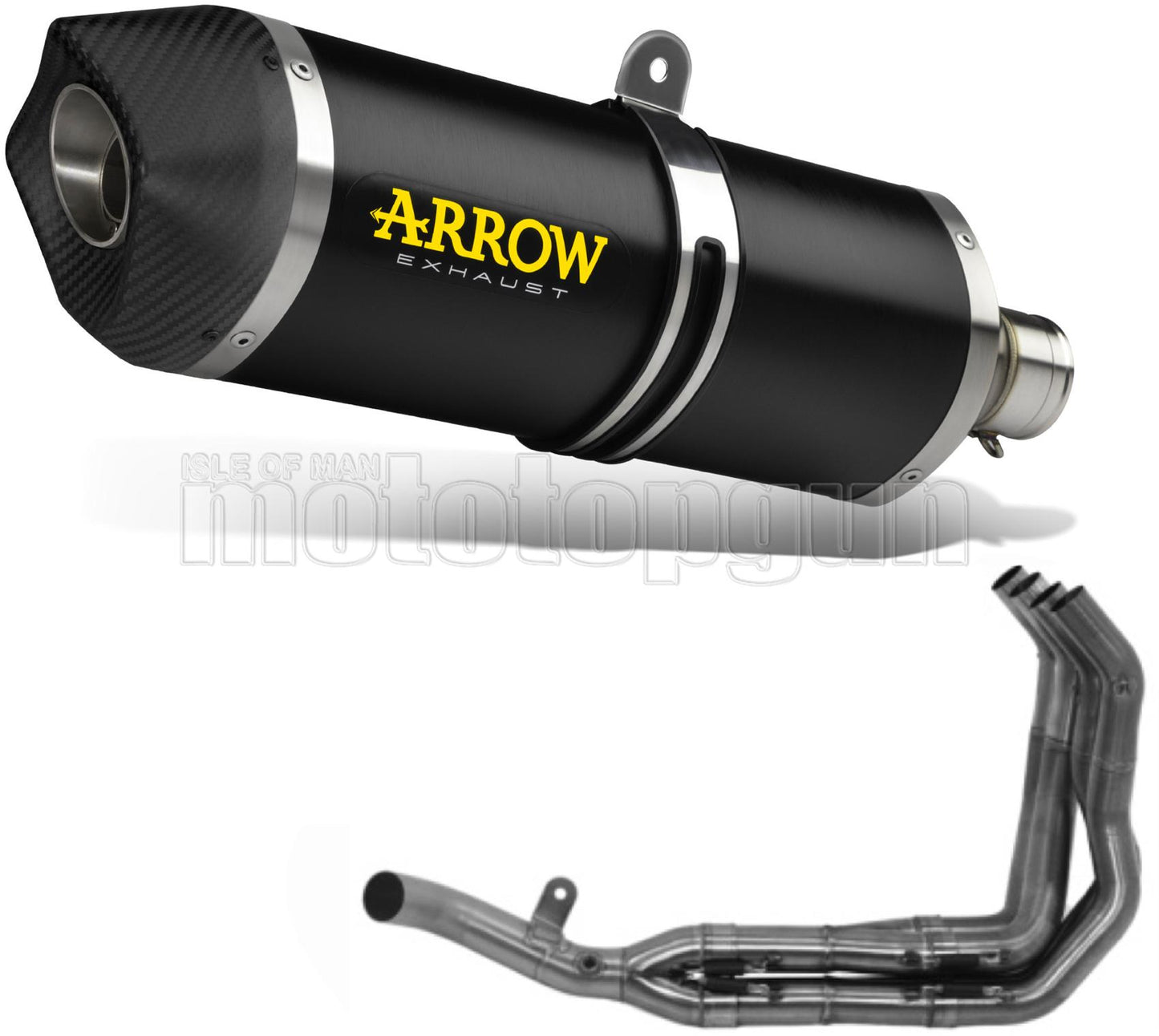 SCARICO OMOLOGATO ARROW RACE-TECH IN ALLUMINIO NERO CON FONDELLO IN CARBY COMPATIBILE CON KAWASAKI VERSYS 1000 21/23