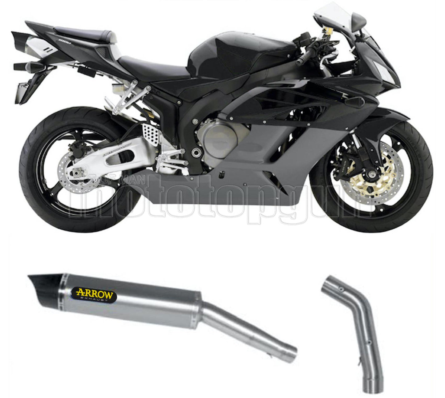 SCARICO COMPLETO OMOLOGATO OPEN ALTO ARROW MAXI RACE-TECH IN TITANIO CON FONDELLO IN CARBY COMPATIBILE CON HONDA CBR 1000 RR 04/07