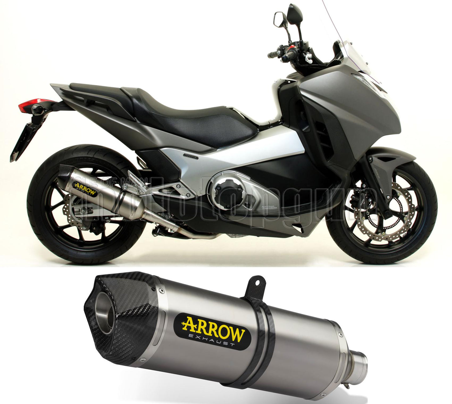 SCARICO COMPLETO OMOLOGATO OPEN ARROW RACE-TECH IN ALLUMINIO CON FONDELLO IN CARBY COMPATIBILE CON HONDA INTEGRA 750 DCT 14/20