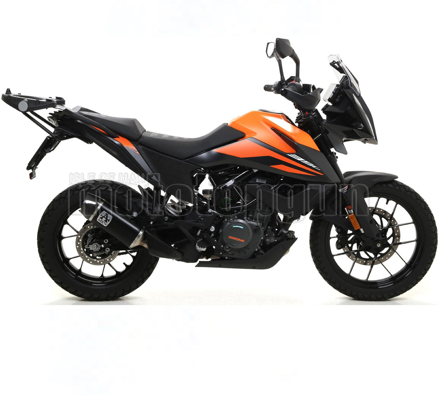 SCARICO OMOLOGATO ARROW INDY-RACE IN ALLUMINIO NERO CON FONDELLO IN CARBY COMPATIBILE CON KTM 390 ADVENTURE 20/23