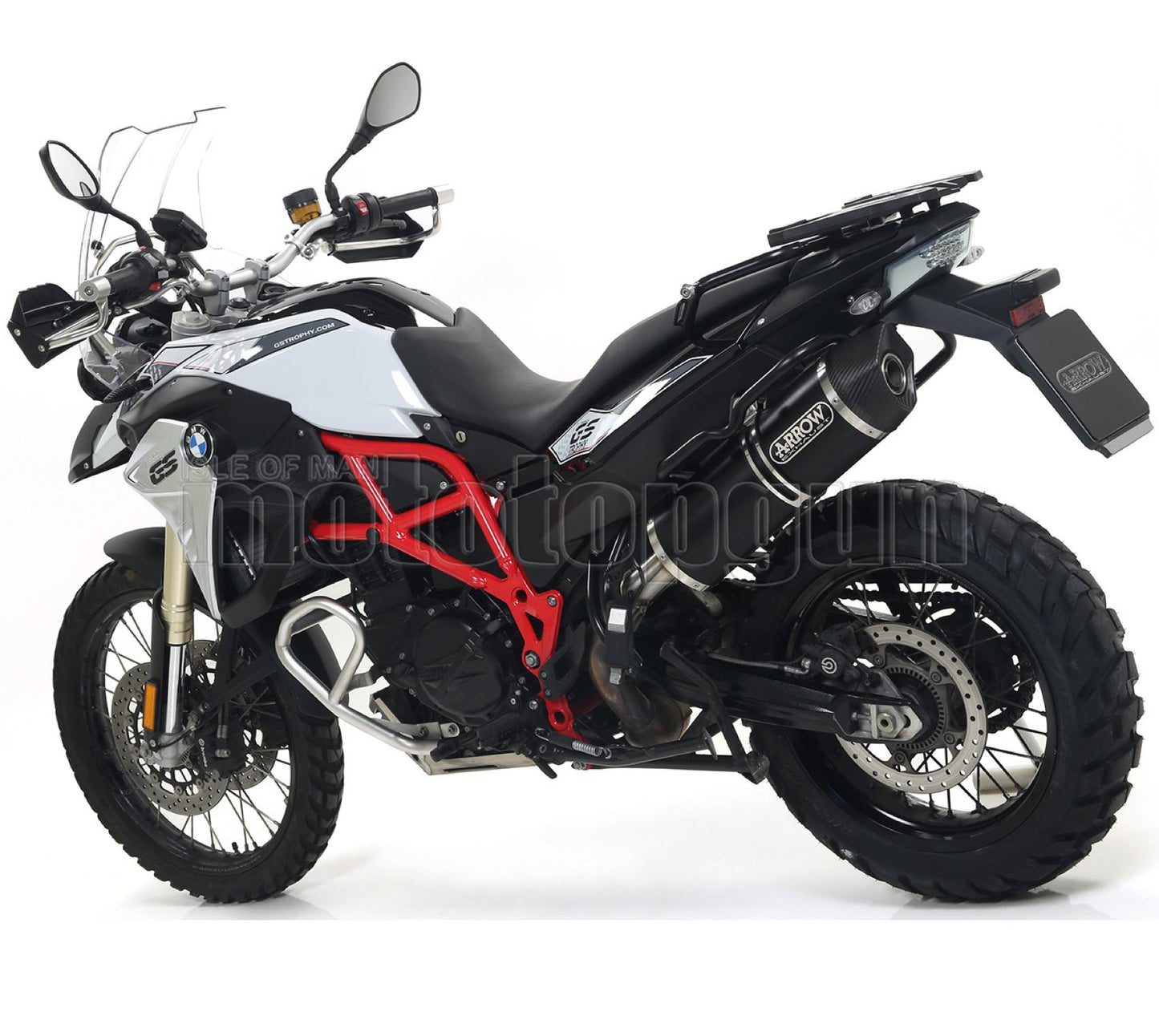 SCARICO OMOLOGATO ARROW MAXI RACE-TECH IN ALLUMINIO NERO CON FONDELLO IN CARBY COMPATIBILE CON BMW F800 F-800 GS 17/18