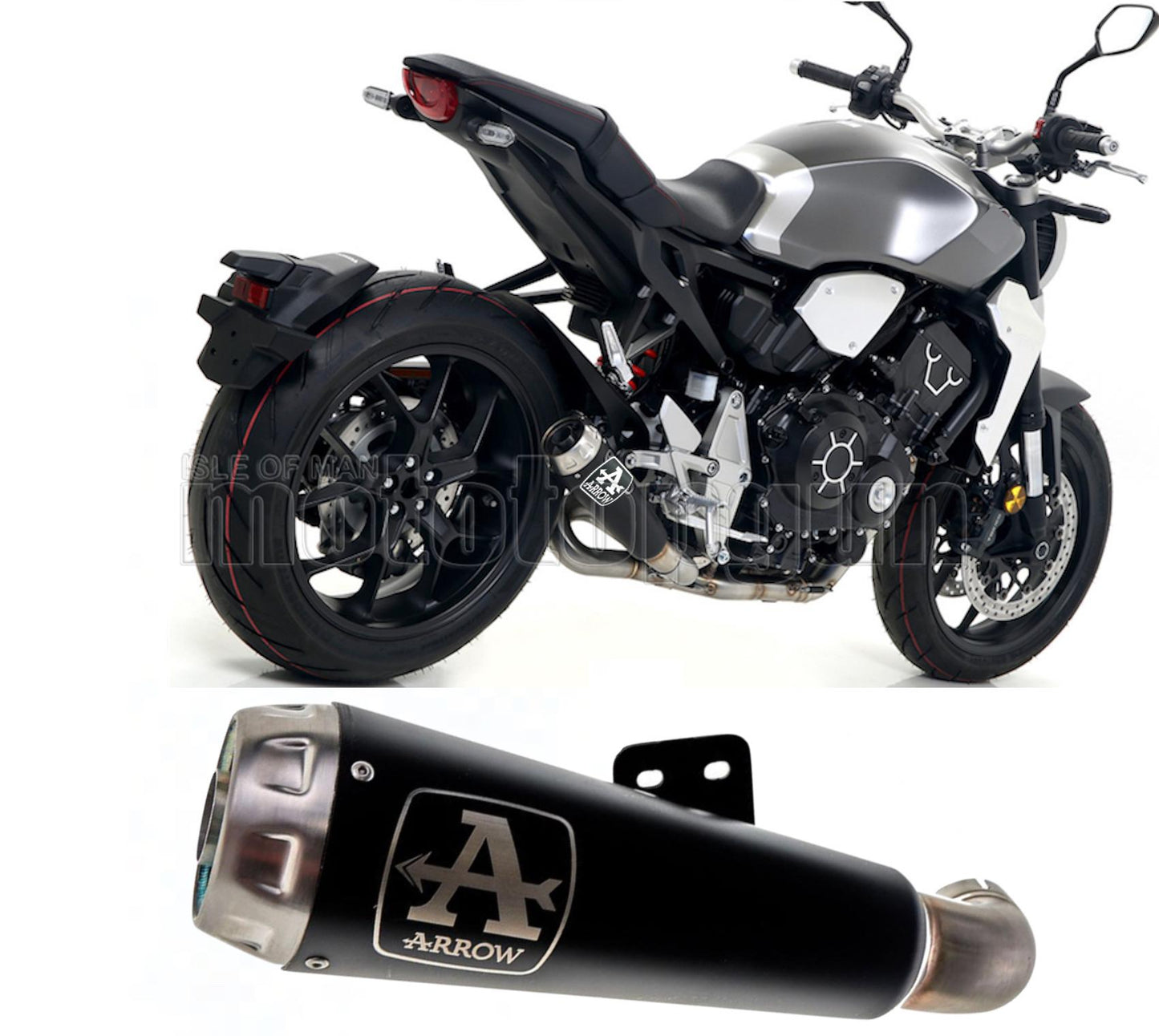 SCARICO OMOLOGATO ARROW PRO-RACE IN NICHROM NERO CON FONDELLO IN INOX COMPATIBILE CON HONDA CB 1000 R 18/23