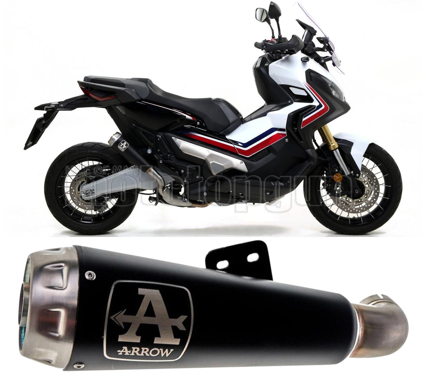 SCARICO OMOLOGATO ARROW PRO-RACE IN NICHROM NERO CON FONDELLO IN INOX COMPATIBILE CON HONDA XADV X-ADV 750 17/23