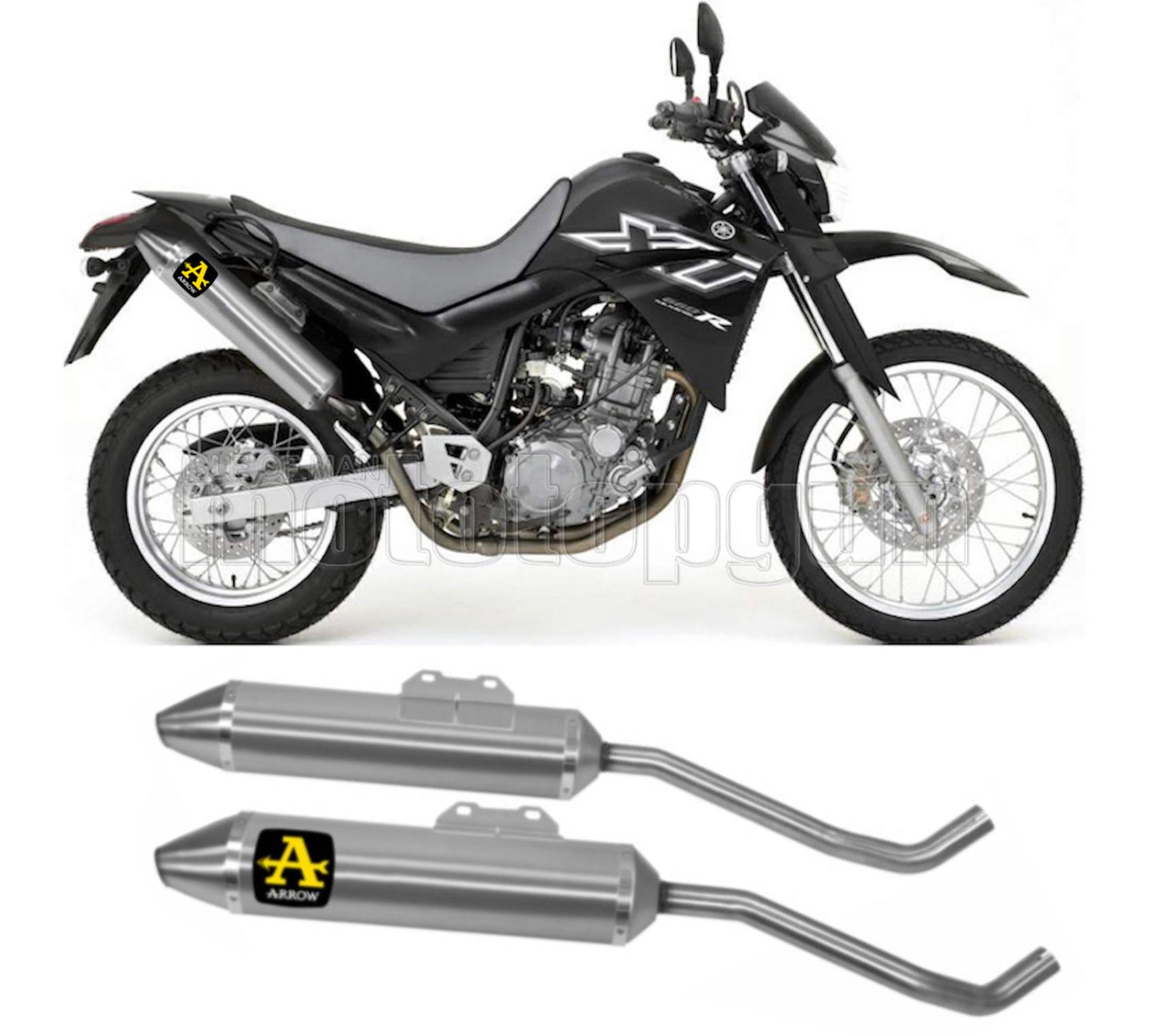 SCARICO OMOLOGATO ARROW THUNDER IN ALLUMINIO CON FONDELLO IN INOX COMPATIBILE CON YAMAHA XT 660 X 04/16