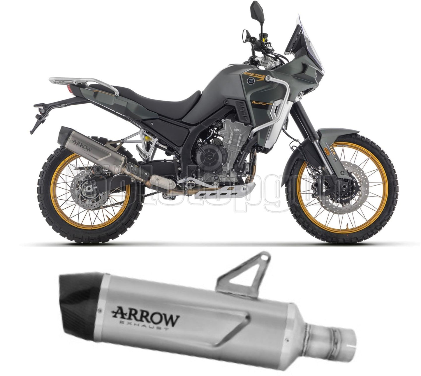 SCARICO OMOLOGATO ARROW INDY-RACE EVO IN TITANIO CON FONDELLO IN CARBY COMPATIBILE CON KOVE 800 X PRO 2024