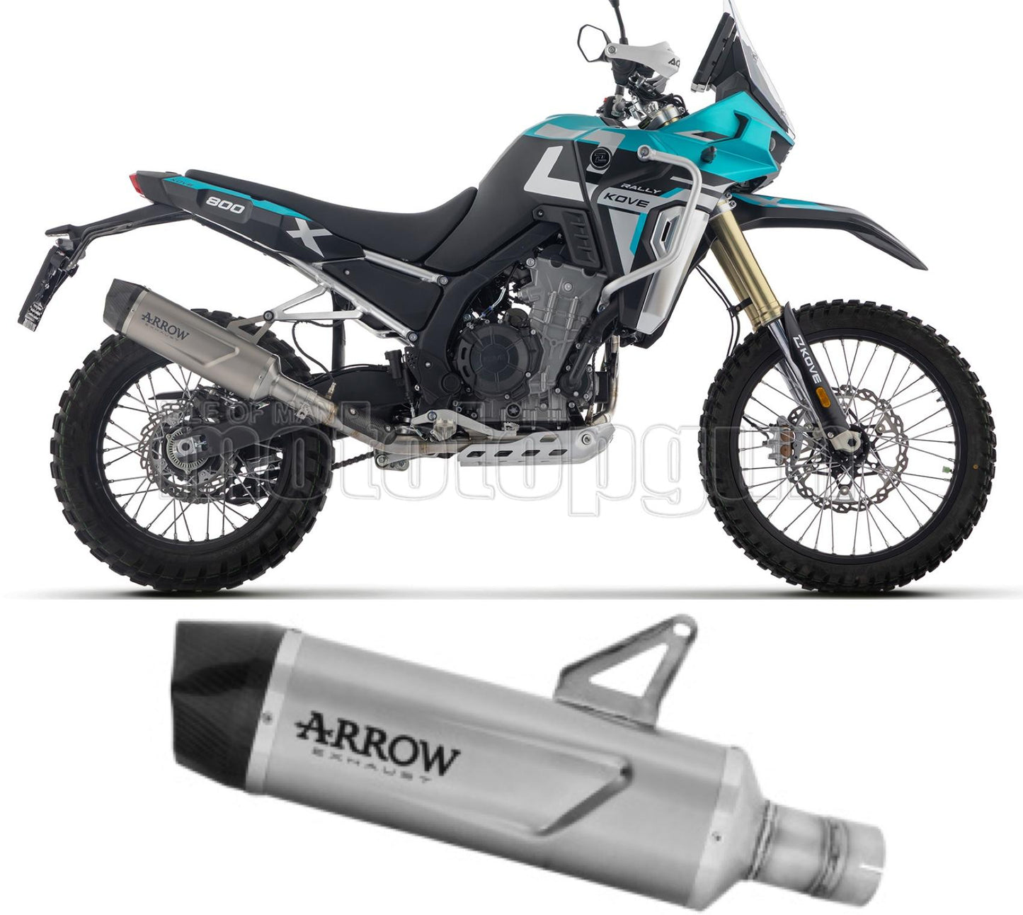 ARROW SCARICO OMOLOGATO INDY-RACE EVO TITANIO FONDELLO CARBY COMPATIBILE CON KOVE 800 X PRO / RALLY 2025