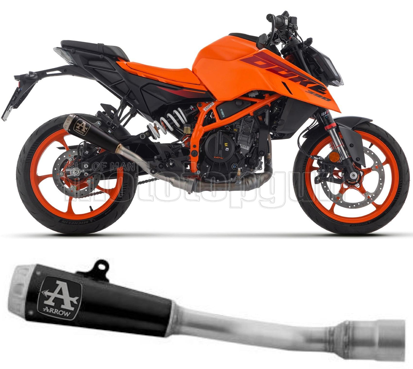 SCARICO OMOLOGATO ARROW PRO-RACE IN NICHROM NERO COMPATIBILE CON KTM DUKE 390 2024