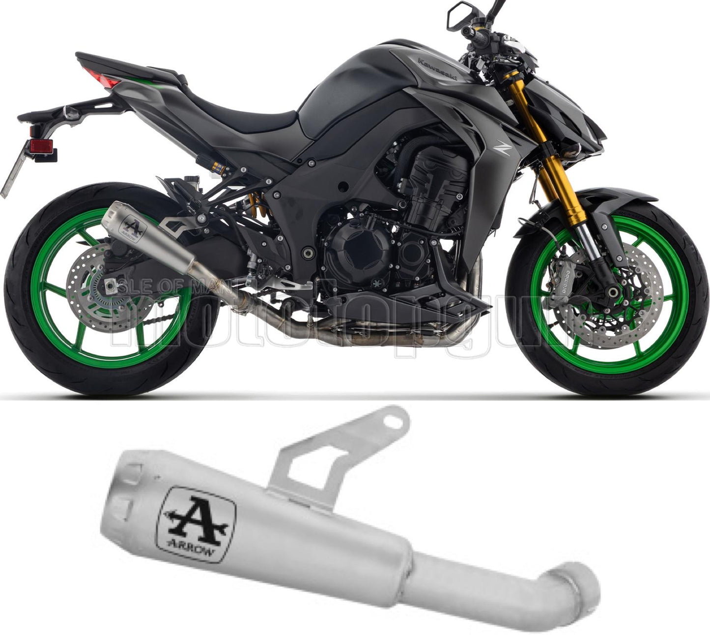 ARROW SCARICO OMOLOGATO PRO-RACE NICHROM FONDELLO INOX COMPATIBILE CON KAWASAKI Z1100 Z-1100 25/26