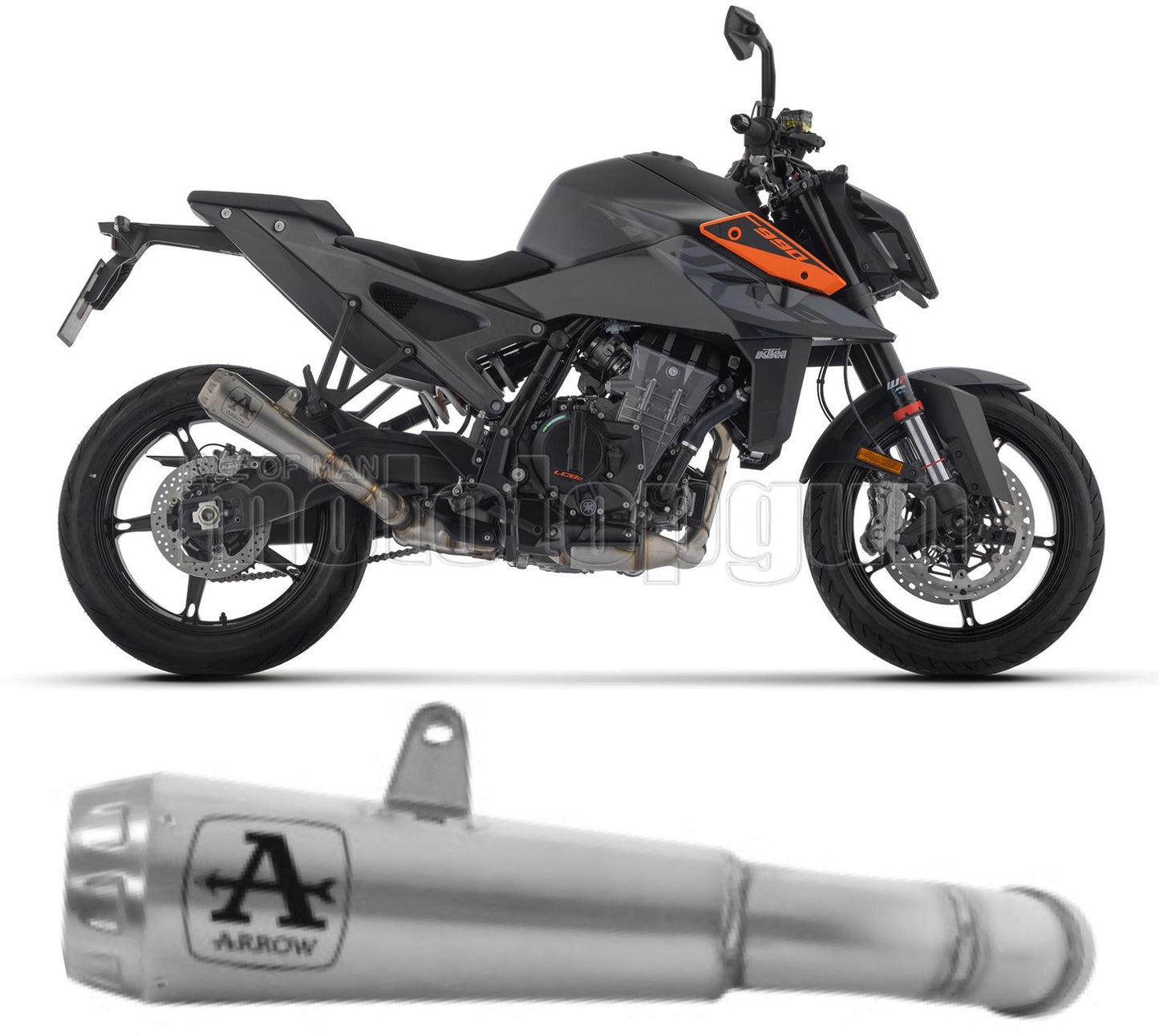 SCARICO OMOLOGATO ARROW PRO-RACE IN TITANIO CON COPPA IN TITANIO COMPATIBILE CON KTM DUKE 990 2024