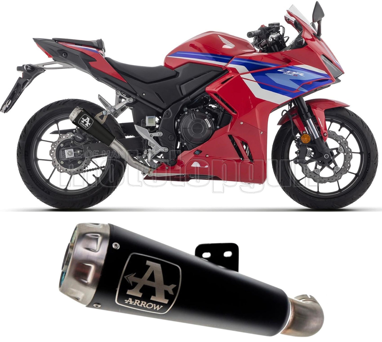 SCARICO OMOLOGATO ARROW PRO-RACE IN NICHROM NERO COMPATIBILE CON HONDA CBR 500 R 2024