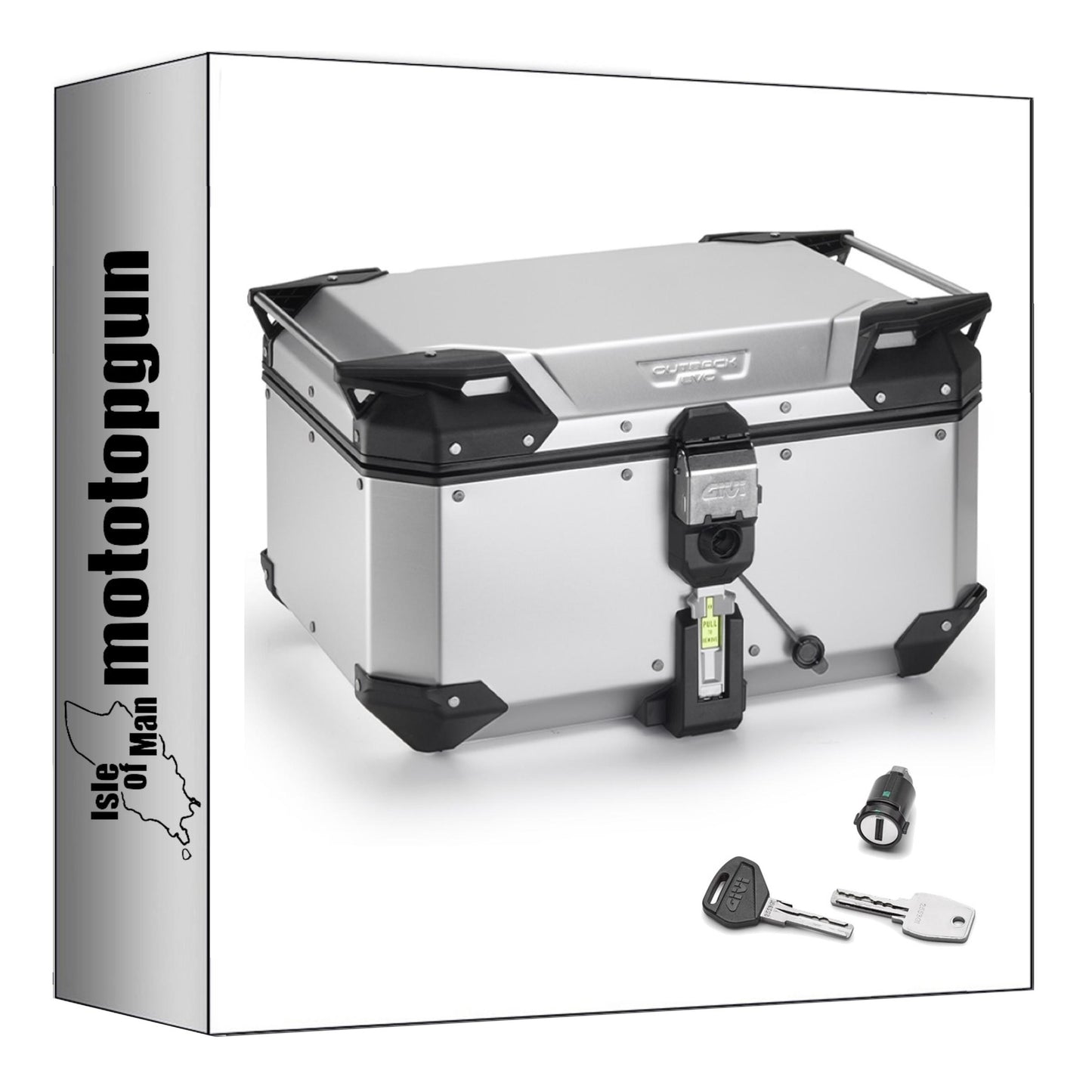 GIVI BAULETTO OBKEV58AA MONOKEY TREKKER OUTBACK EVO SMART ALLUMINIO ANODIZZATO 58 LT + ATACCO COMPATIBILE CON HONDA VFR 800 98/01