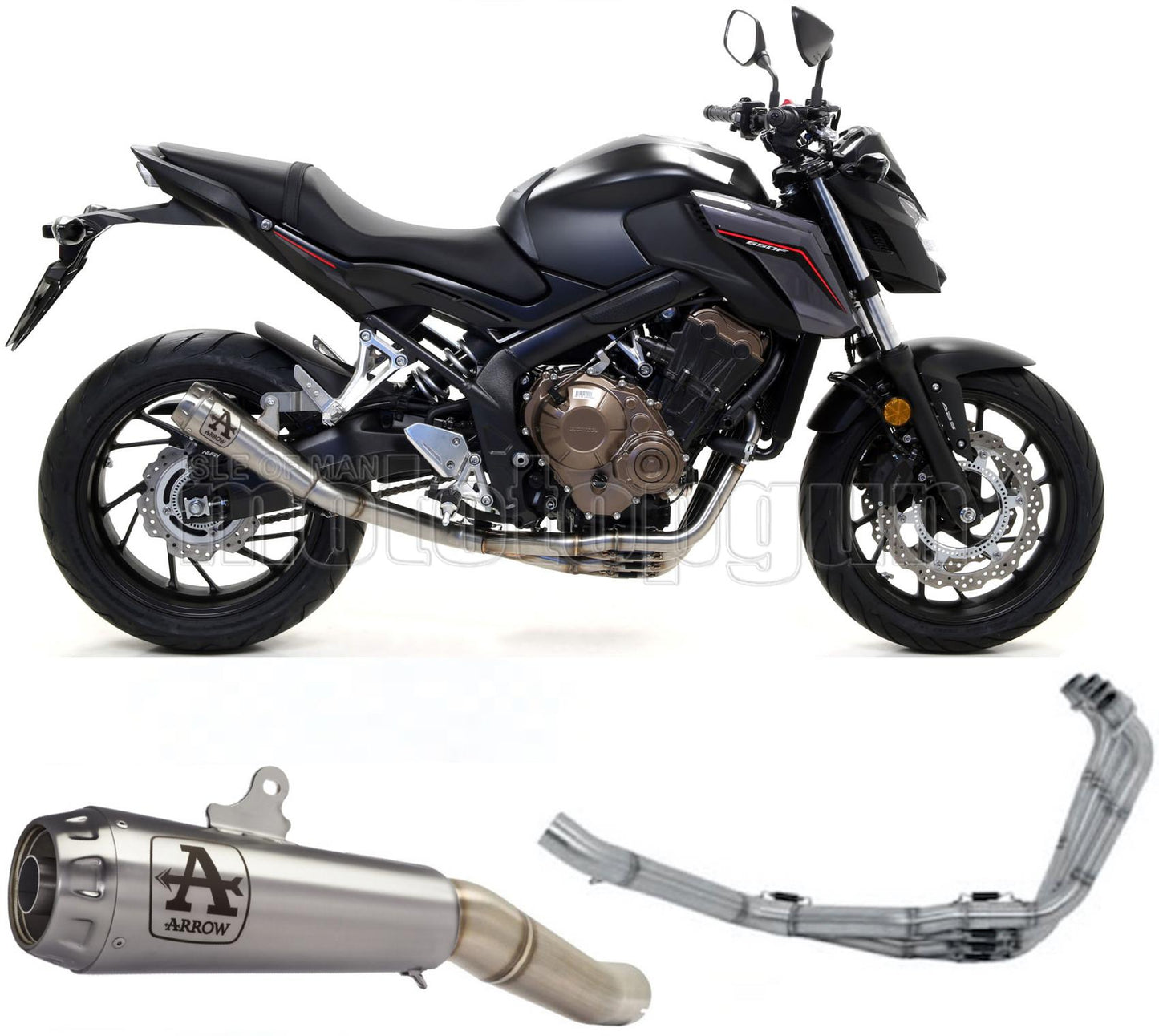 SCARICO COMPLETO OMOLOGATO CATALIZZATO ARROW PRO-RACE IN TITANIO CON FONDELLO IN TITANIO COMPATIBILE CON HONDA CB 650 F 14/18