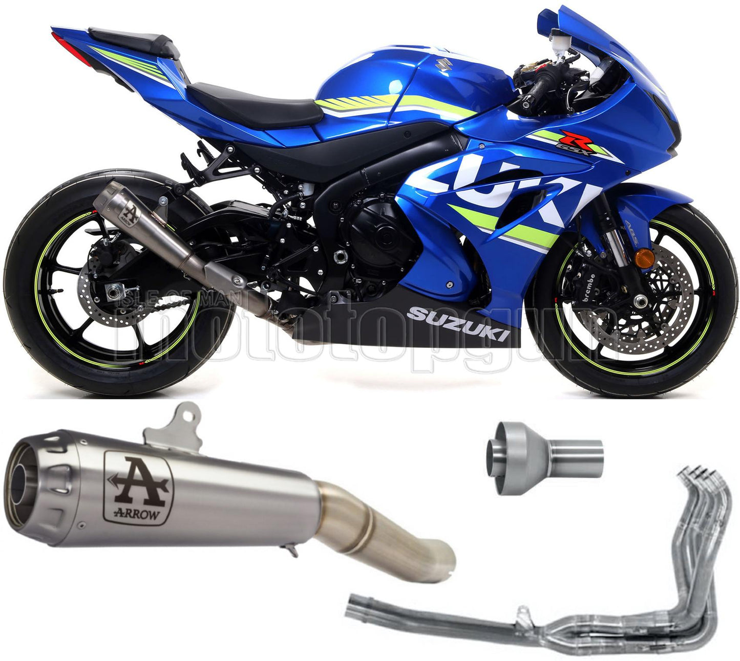 SCARICO COMPLETO OMOLOGATO CATALIZZATO ARROW PRO-RACE IN NICHROM CON FONDELLO IN INOX COMPATIBILE CON SUZUKI GSX-R 1000 R 17/20