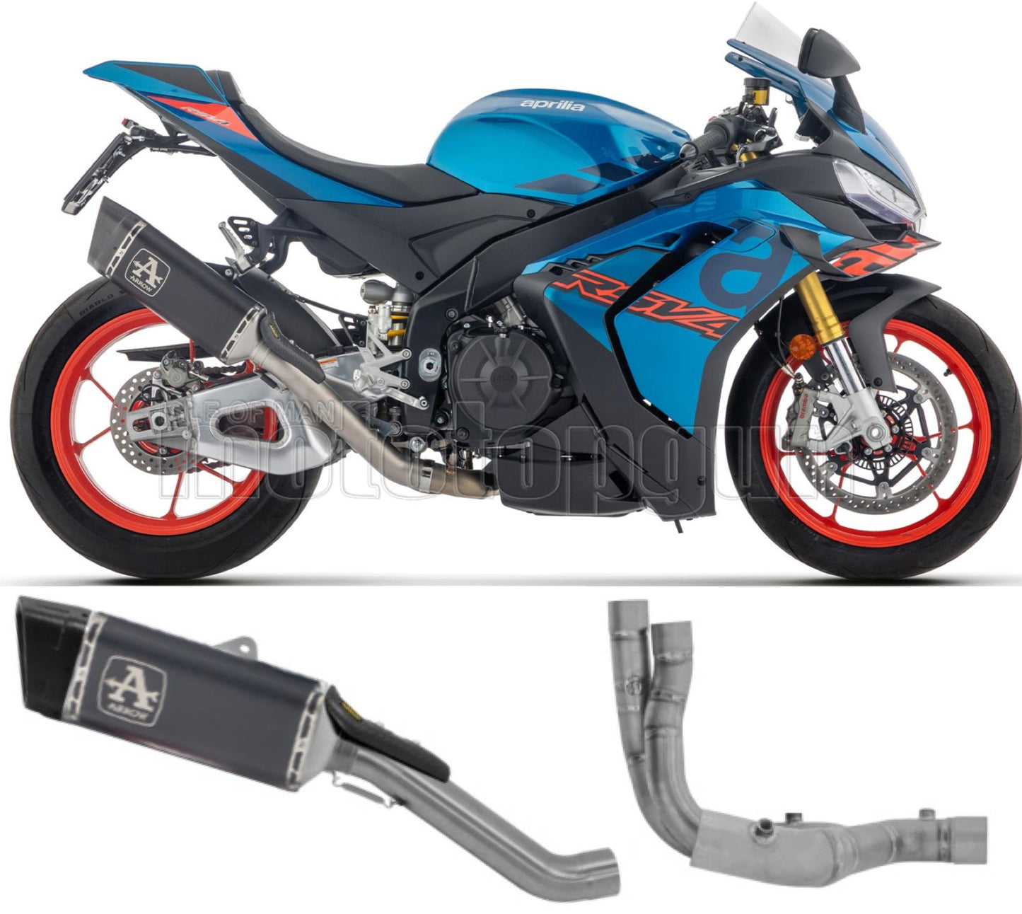 ARROW SCARICO COMPLETO RACE PISTA TITANIO NERO FONDELLO CARBY COMPATIBILE CON APRILIA RSV4 RSV-4 2025