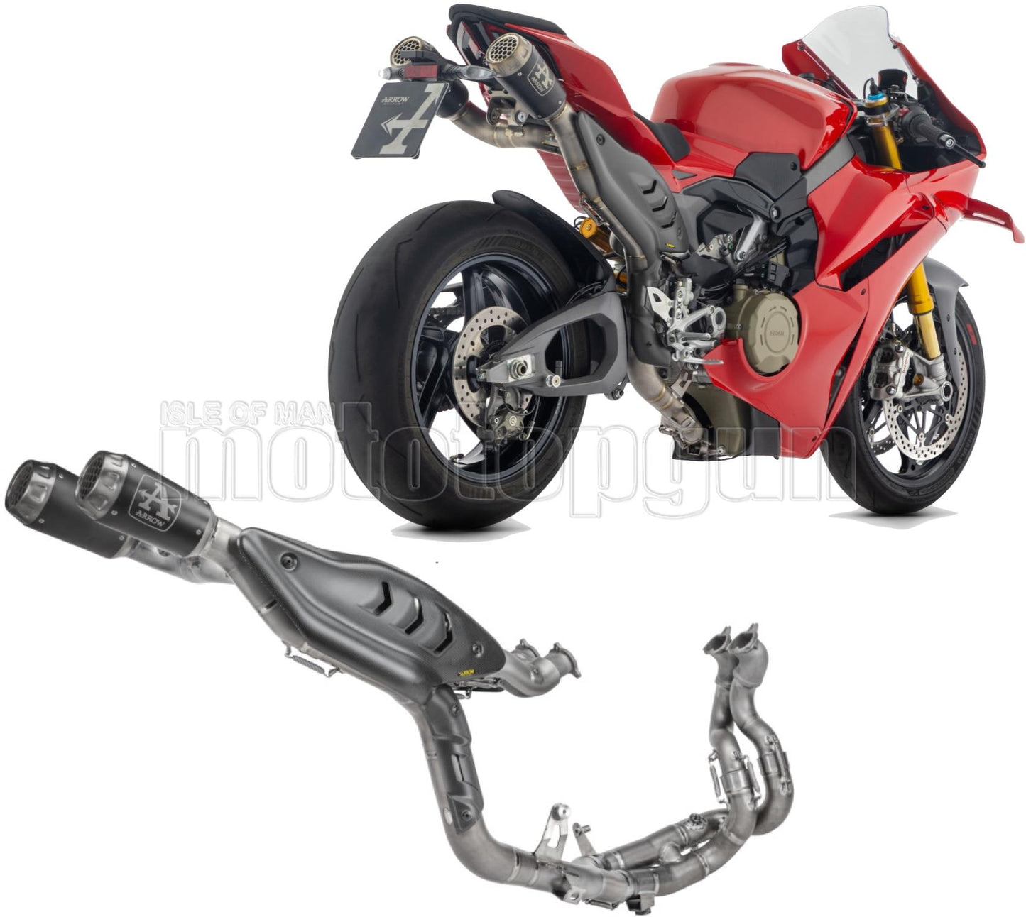 ARROW SCARICO COMPLETO COMPETITION PRO-RACE TITANIO NERO FONDELLO RETE COMPATIBILE CON DUCATI PANIGALE V4 2025